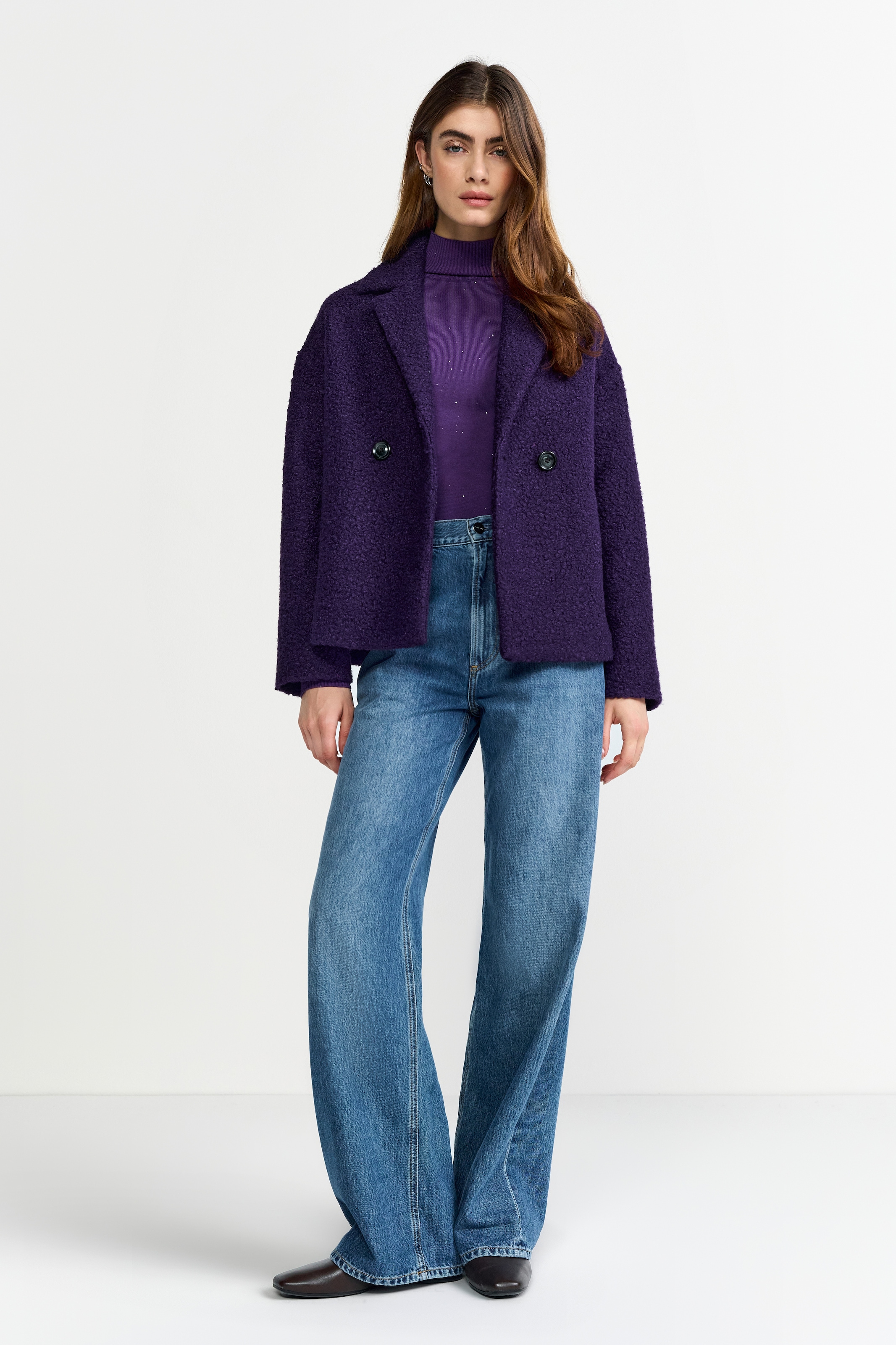 RICHROYAL Kurzjacke mit dezenter Teddy-Oberfläche