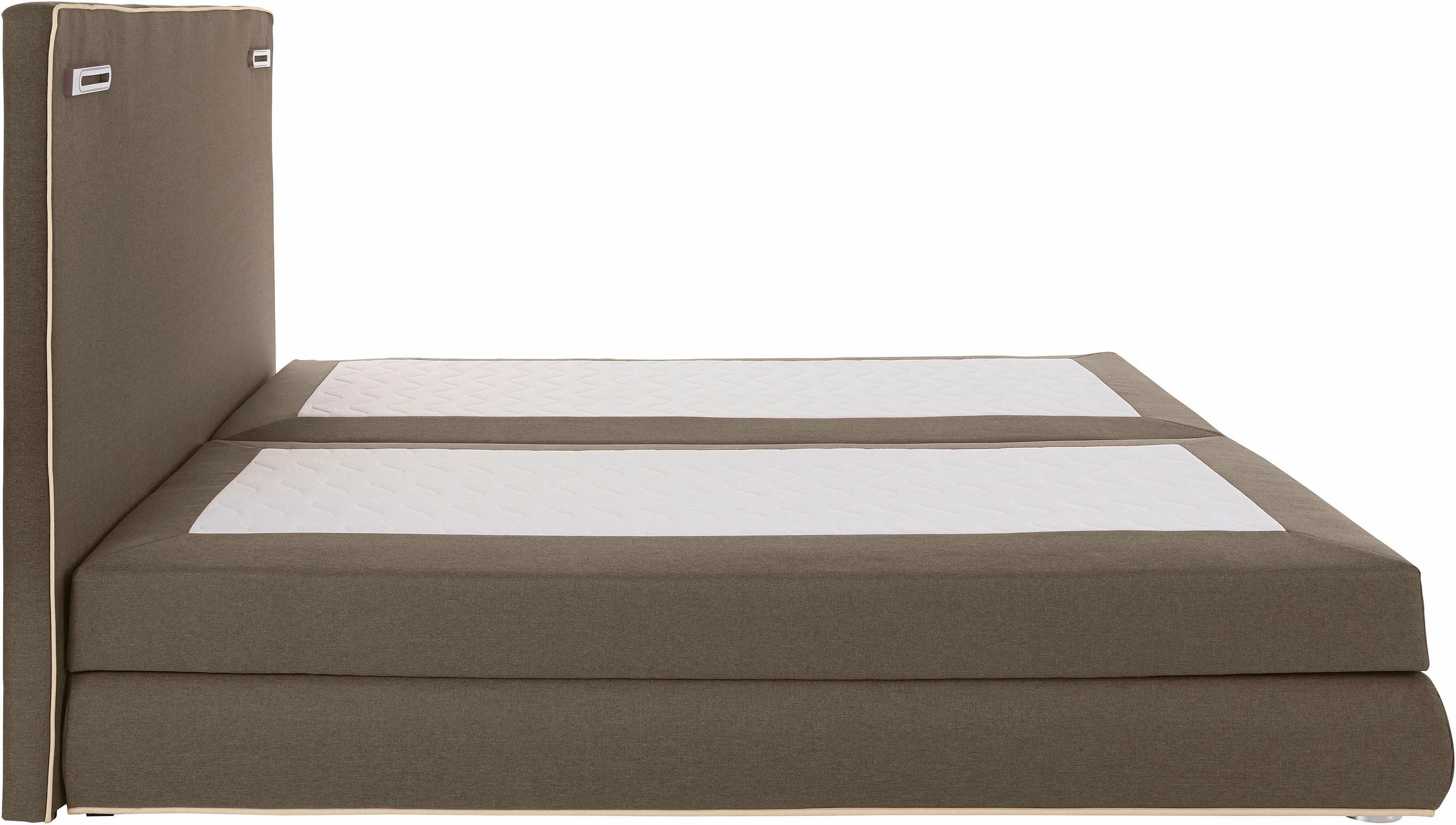 COLLECTION AB Boxspringbett »Ninoni«, inkl. Bettkasten, Topper und wahlweise mit LED-Beleuchtung