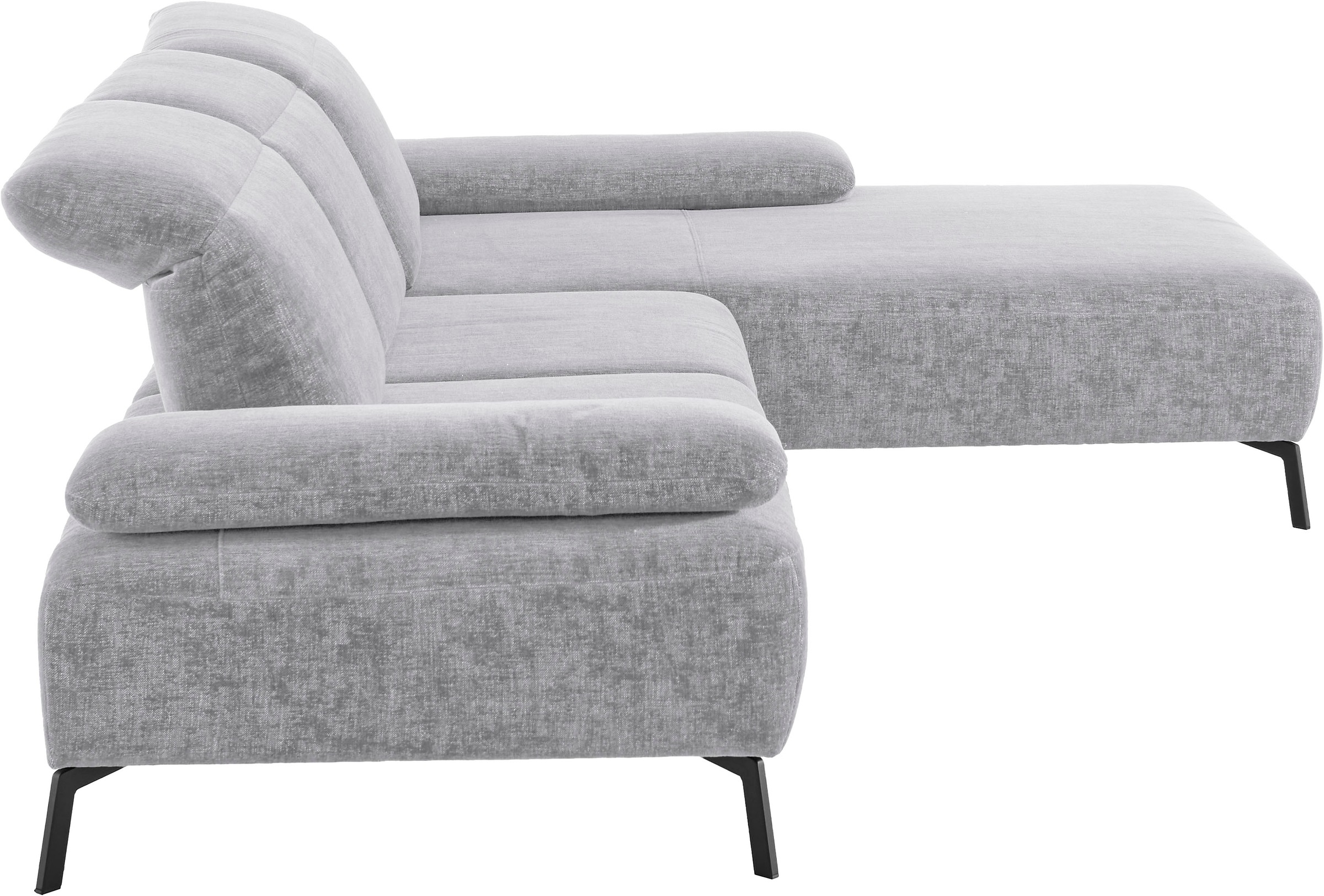 Home affaire Ecksofa »Liora, L-Form mit verstellbarem Kopfteil, Breite 291 cm« klappbare Armlehne, Tonnentaschenfederkern&saugroboterfreundliche Höhe