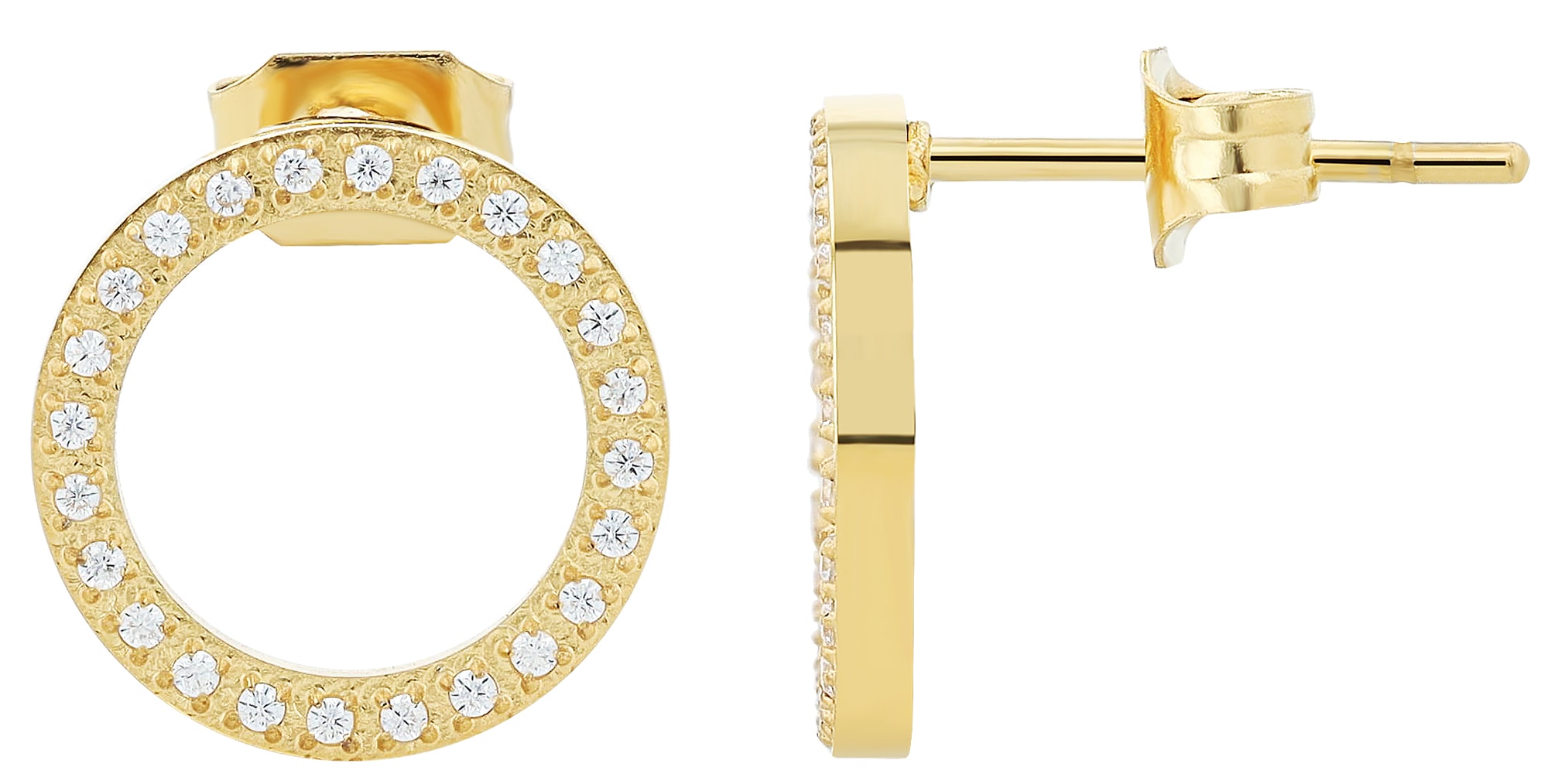 Adelia´s Paar Ohrstecker »Damen Ohrringe ¿ Ohrstecker aus Edelstahl mit Strass Steinchen«