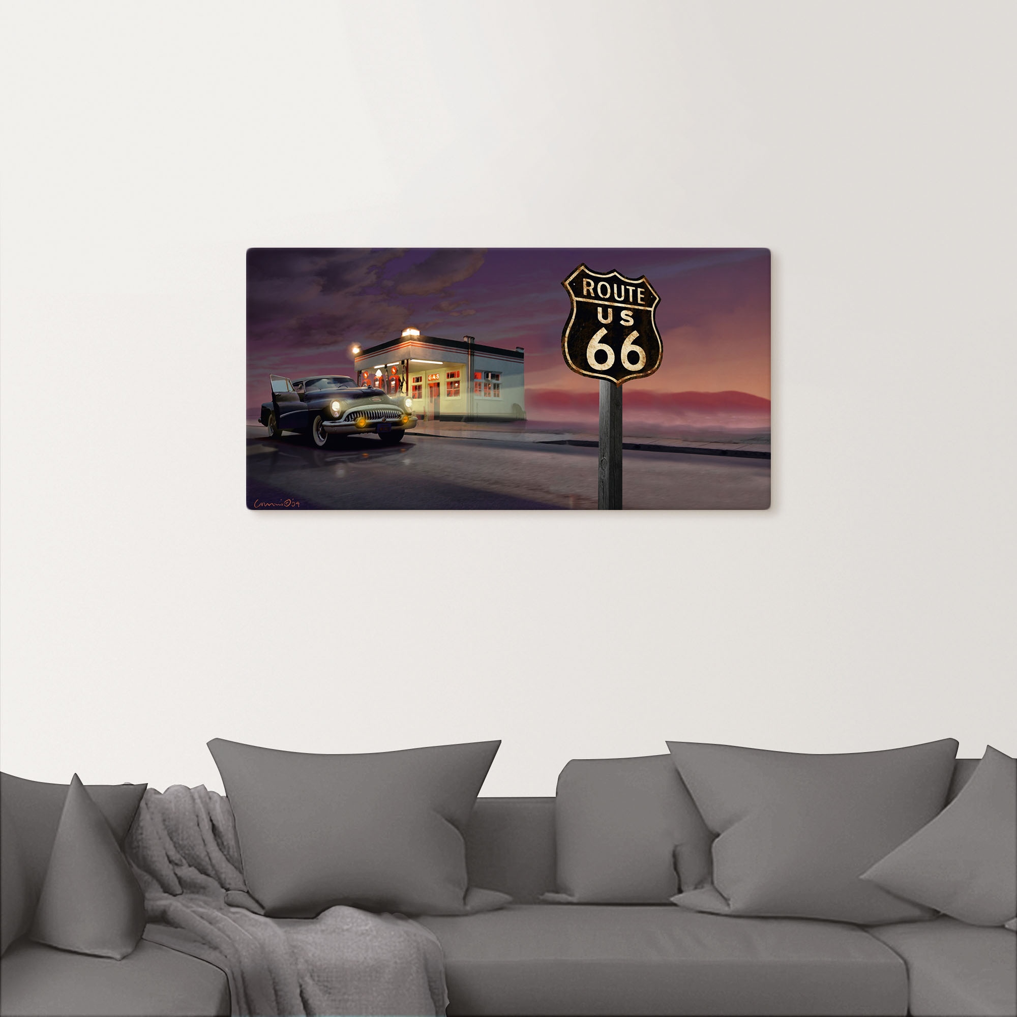 Artland Wandbild »Route 66«, Bilder von Amerika, (1 St.), als Leinwandbild in verschied. Größen