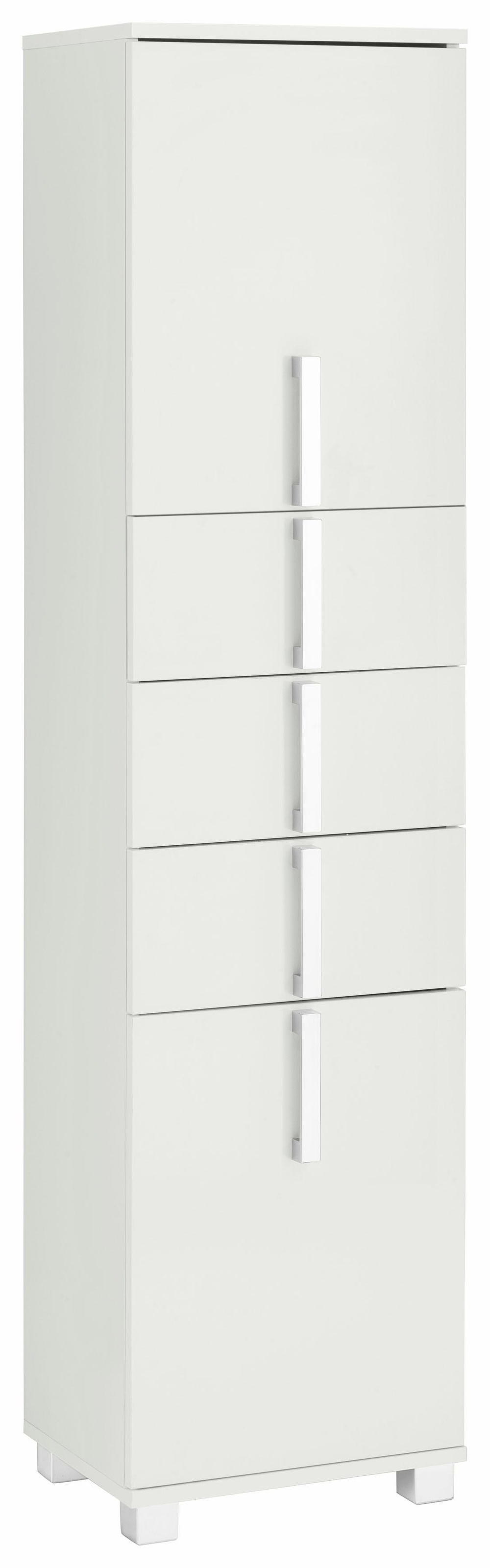 Schildmeyer Hochschrank »Kampen«, Höhe 163,7 cm, Badezimmerschrank mit Metallgriffen, Türen mit Soft-Close-Funktion, wechselbarer Türanschlag und 3 praktische Schubladen