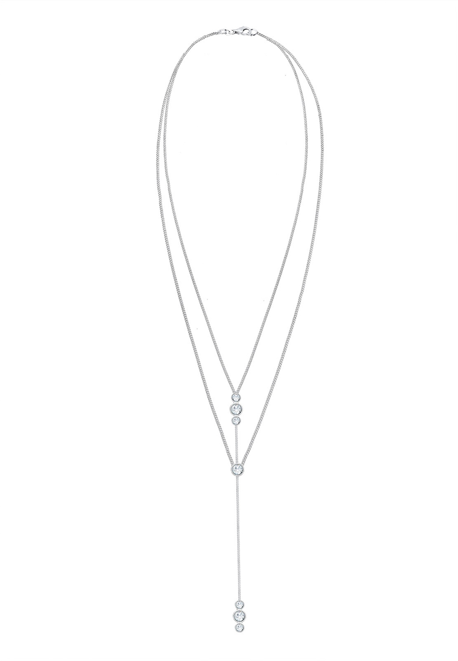 Elli Silberkette »Halskette Y-Kette Layer 925 Silber, mit Kristallen von Swarovski®«