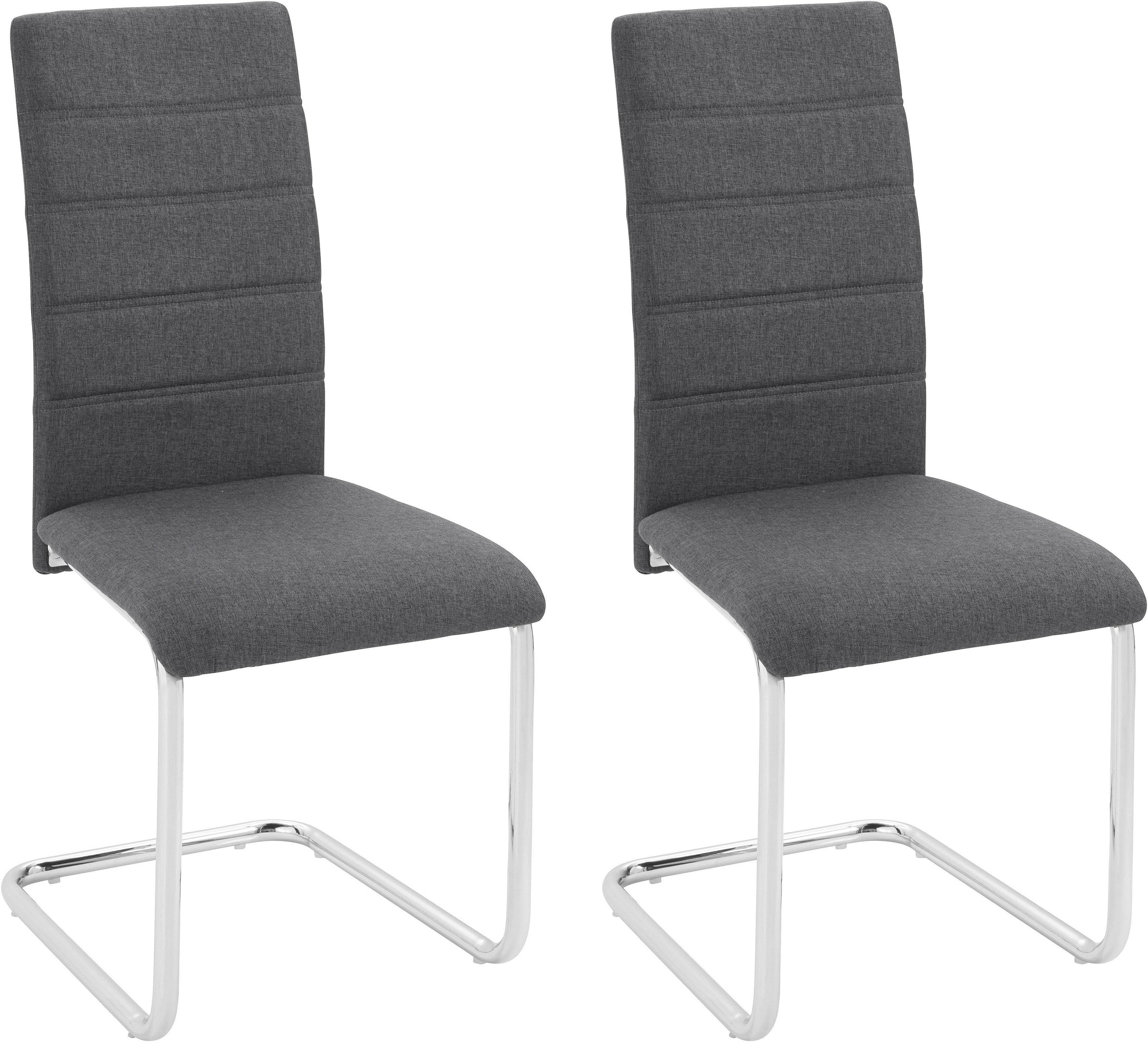 Freischwinger »Doris«, (Spar-Set), 2 St., Kunststoffgewebe, (2 Stück oder 4 Stück) Bezug in Webstoff, verchromtes Metallgestell