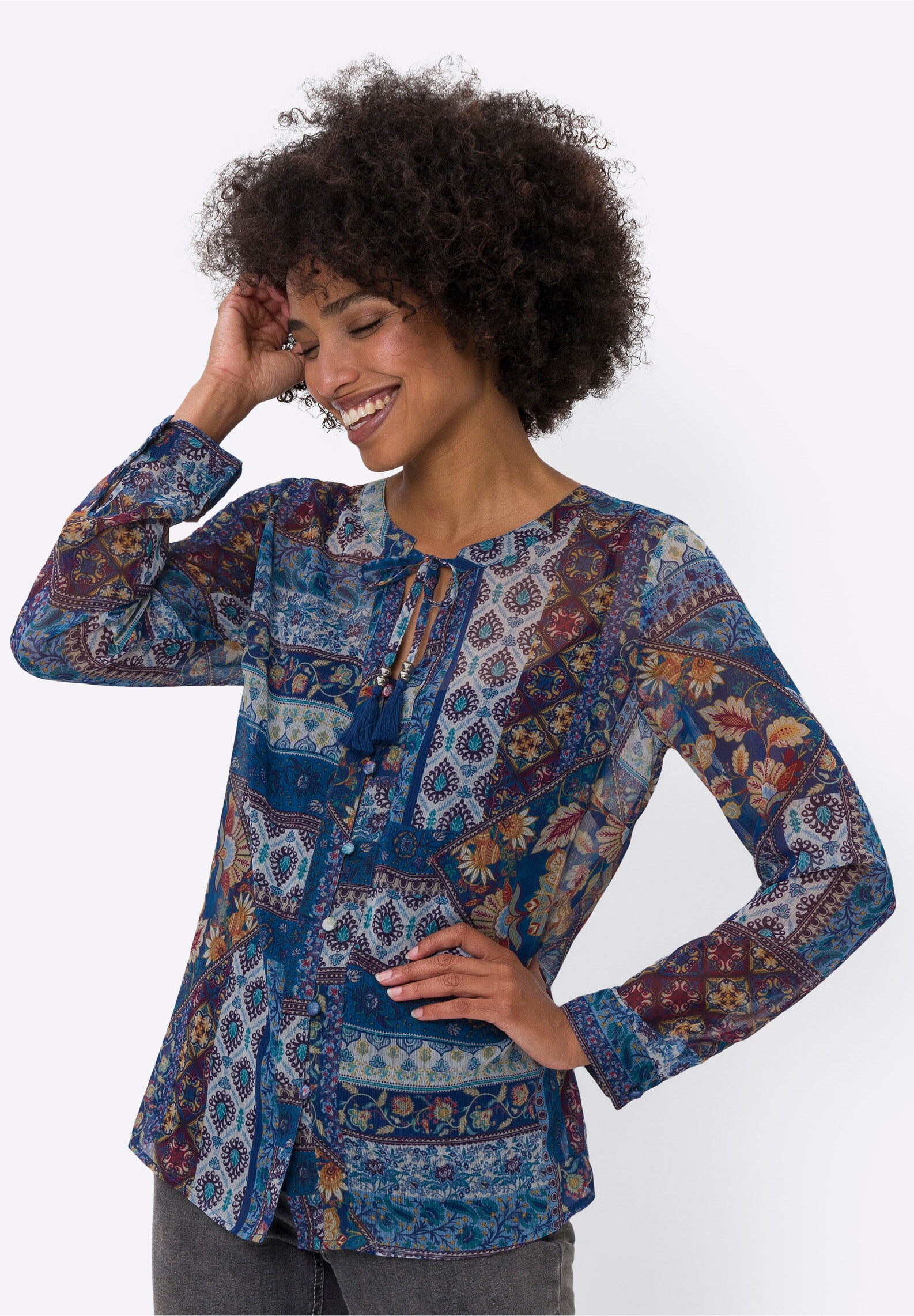 heine Klassische Bluse »Druckbluse Druckbluse mit Top«