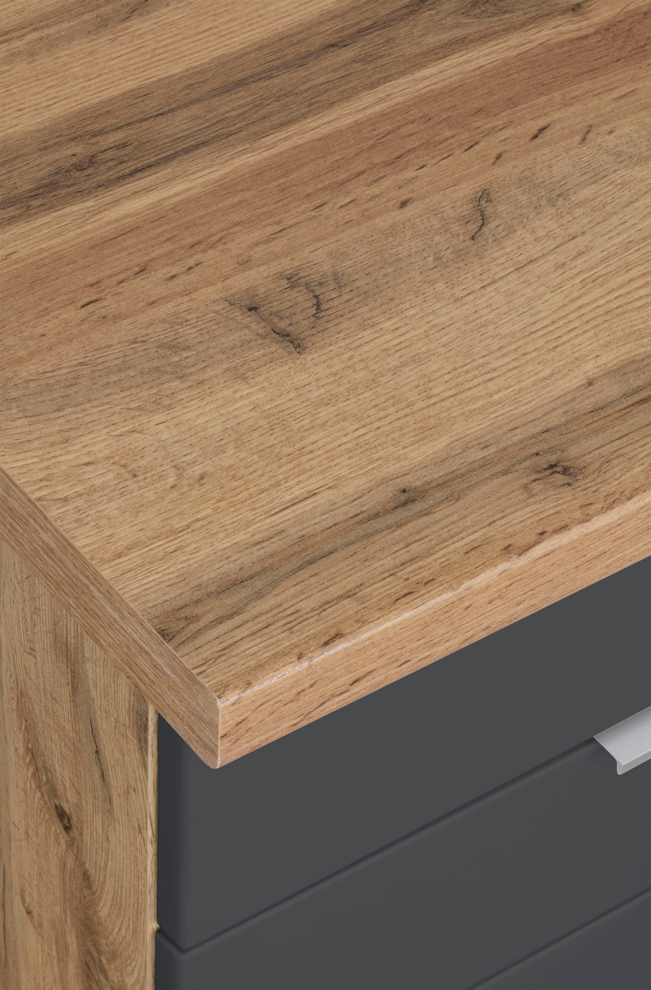 KOCHSTATION Küchenzeile »KS-Luhe« 300 cm breit, wahlweise mit oder ohne E-Geräten, gefräste MDF-Fronten