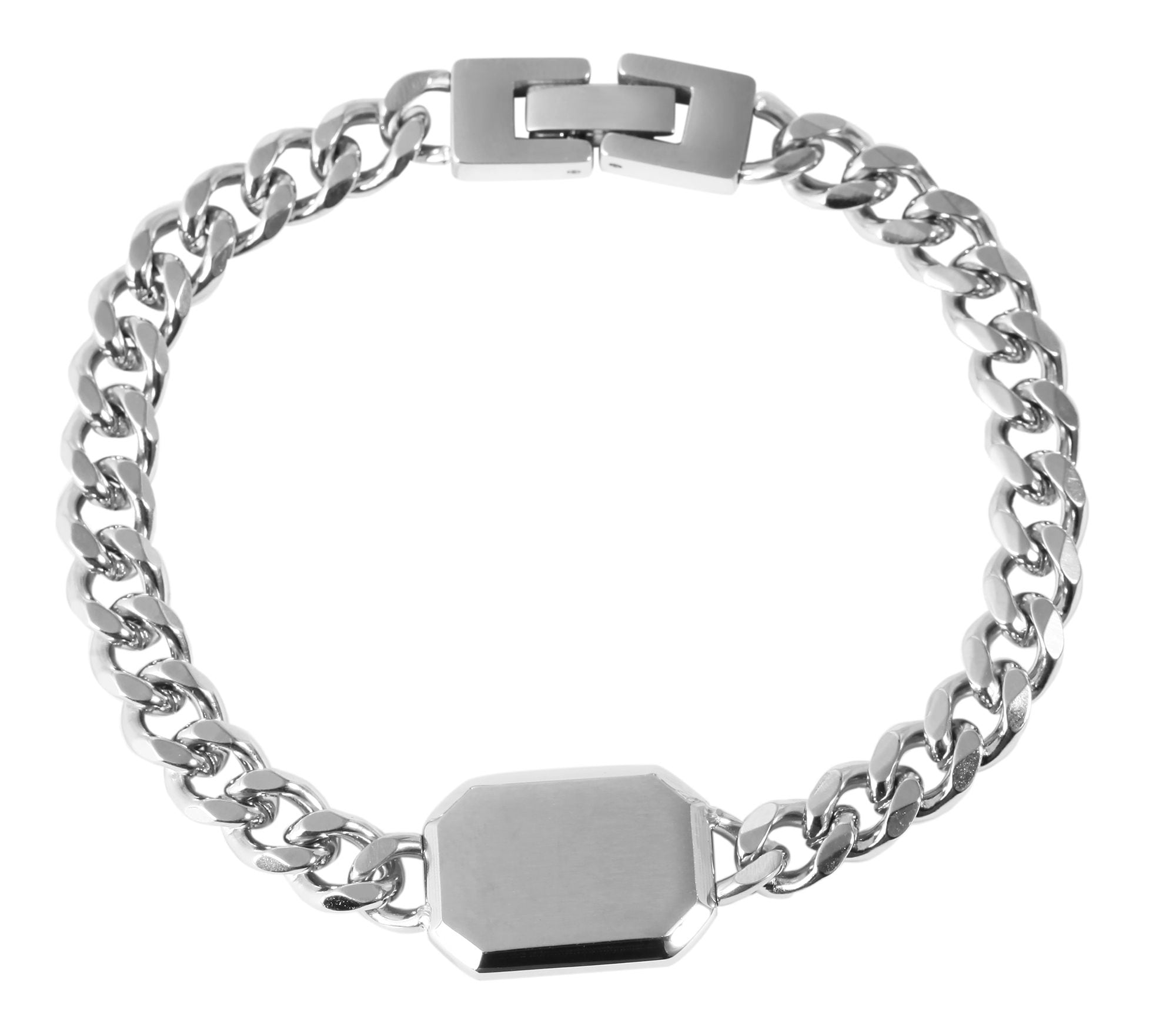 Adelia´s Panzerarmband »Unisex Armband ¿ Panzerarmband aus Edelstahl 19,5 cm«