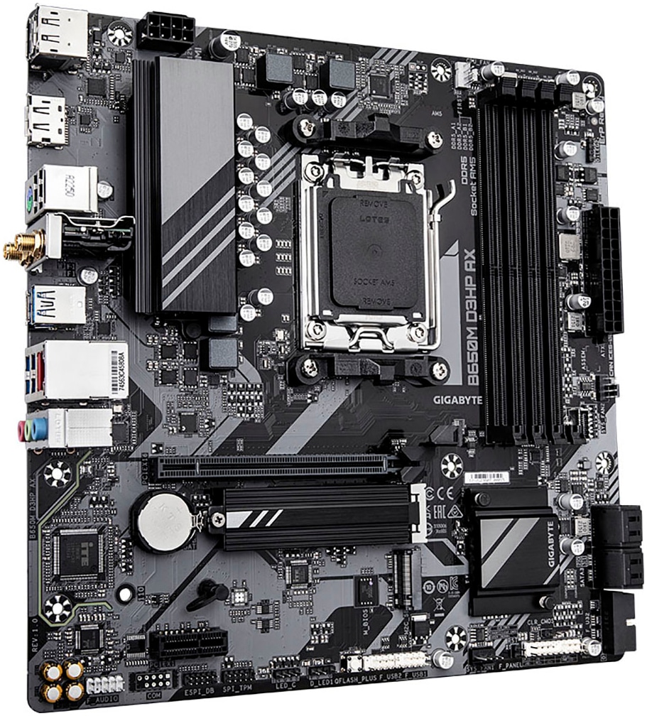 Gigabyte Mainboard »B650M D3HP AX Mainboard - AMD Ryzen 9000er-Serie, 5+2+2 Phasen VRM, bi«