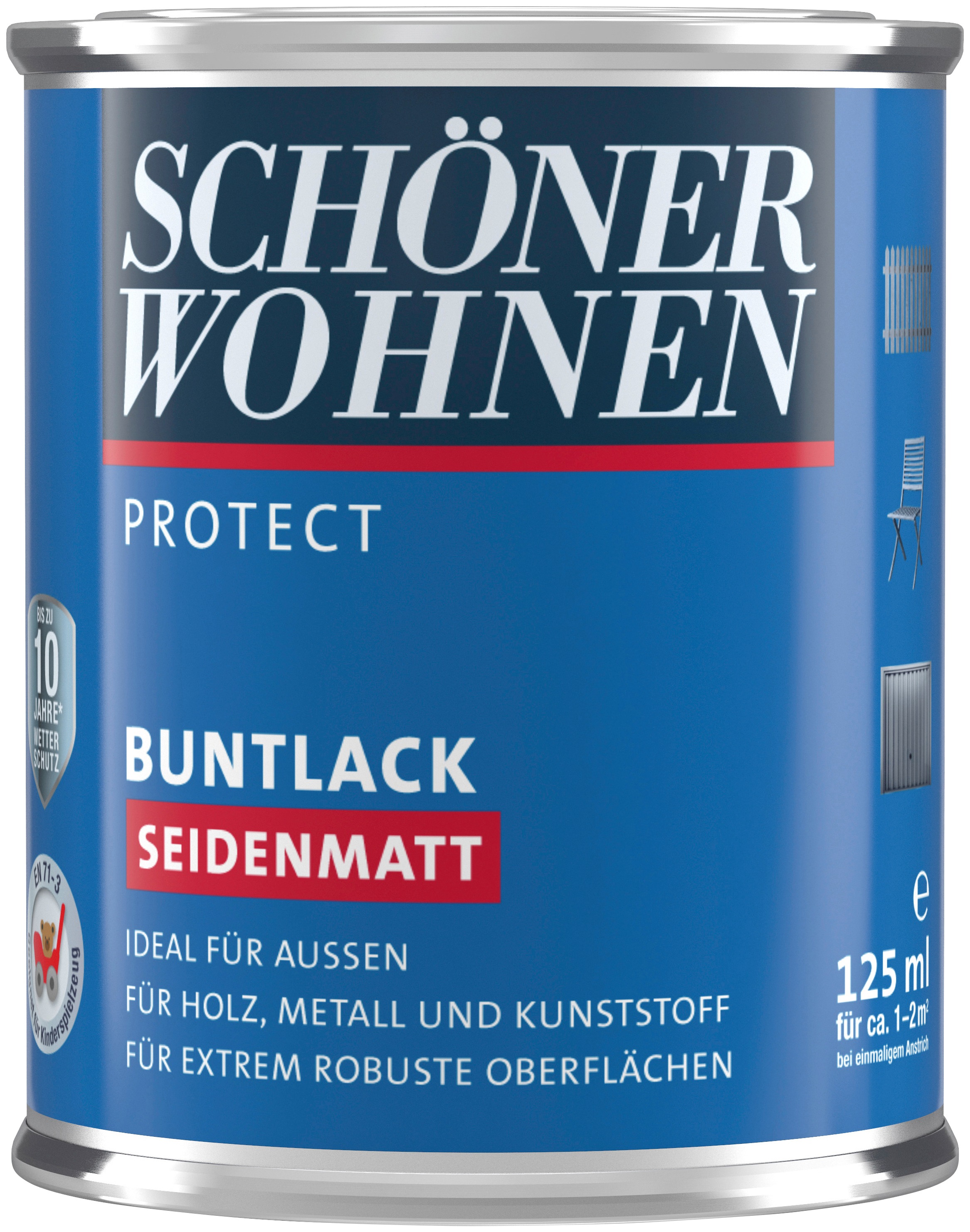 SCHÖNER WOHNEN-Kollektion Lack »Protect«, (1), seidenmatt, 125 ml, erdbraun