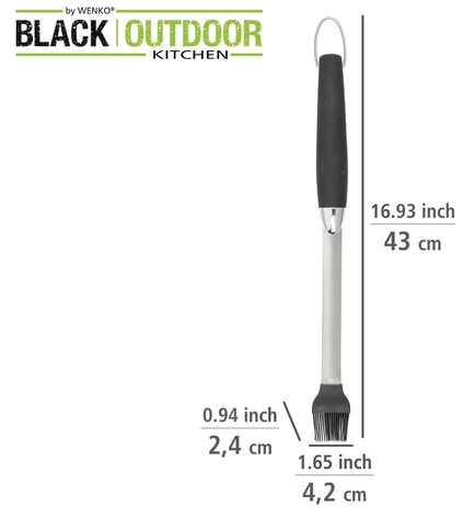 WENKO Grillbesteck-Set »BBQ«, (Set, 3 tlg.), aus rostfreiem Edelstahl und TPR-Kunststoff (3er-Set)