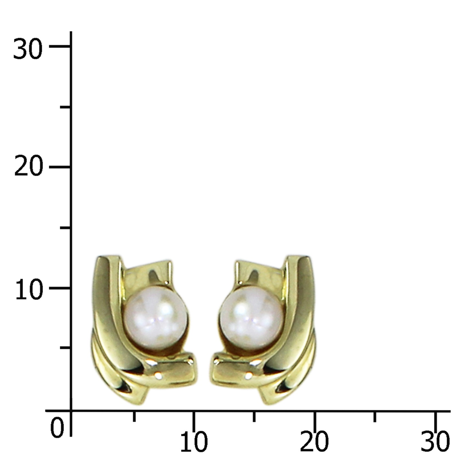 OSTSEE-SCHMUCK Paar Ohrstecker »- Tessa - Gold 333/000 - Zuchtperle«