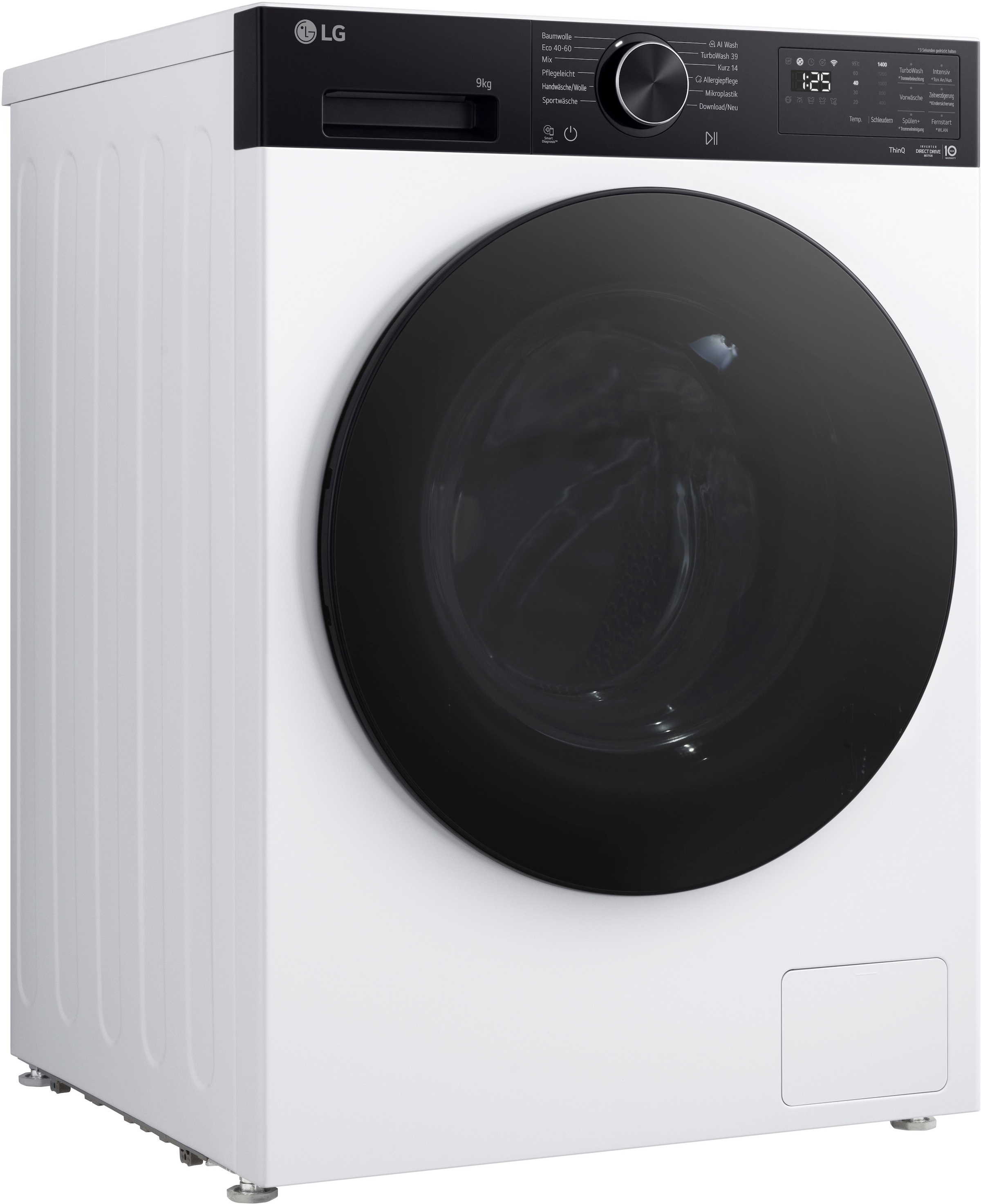 LG Waschmaschine »F4WX709YP« 9 kg 1400 U/min AI Wash, ThinQ App inkl. Programm-Download, 14-Minuten-Kurzprogramm