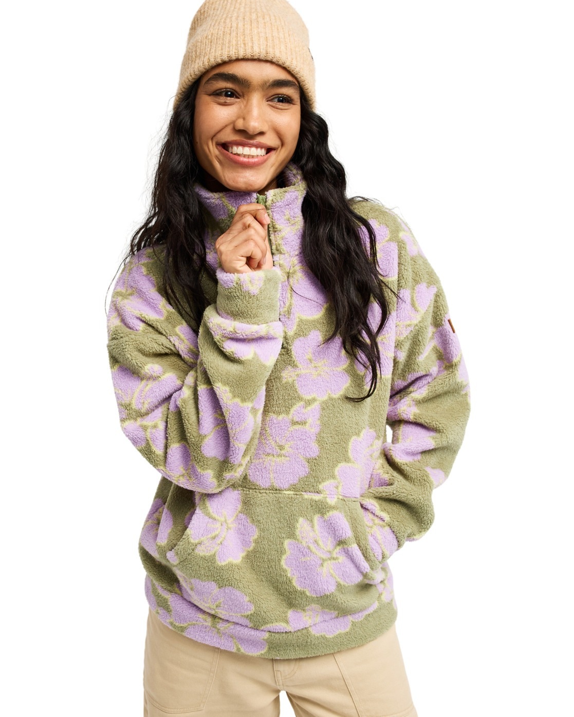 Roxy Strickfleece-Pullover »Live Out Loud«