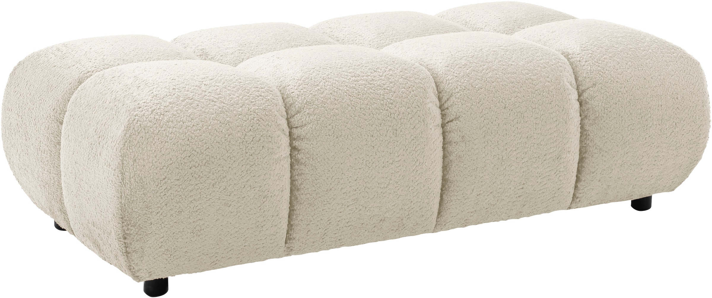 Home affaire Polsterhocker »Cozy Bubble, mit eleganter Steppung, weich gepolstert, 143x73 cm« 1 Stk. tlg. passend zum Sofa und dem drehbaren Sessel der Graceland-Serie