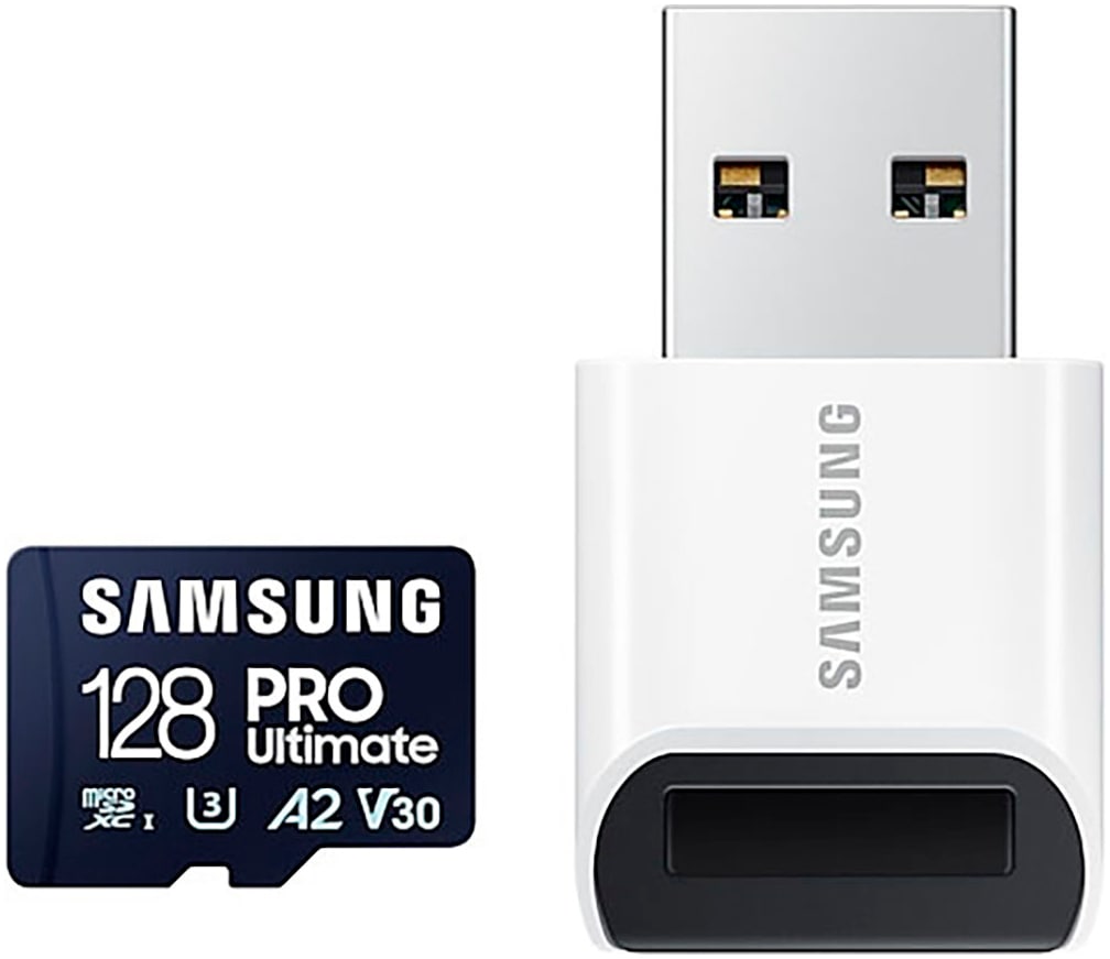 Samsung Speicherkarte »PRO Ultimate microSD 128GB« (128 GB Video Speed Class 30 (V30)/UHS Speed Class 3 (U3) 200 MB/s Lesegeschwindigkeit) in blau,...