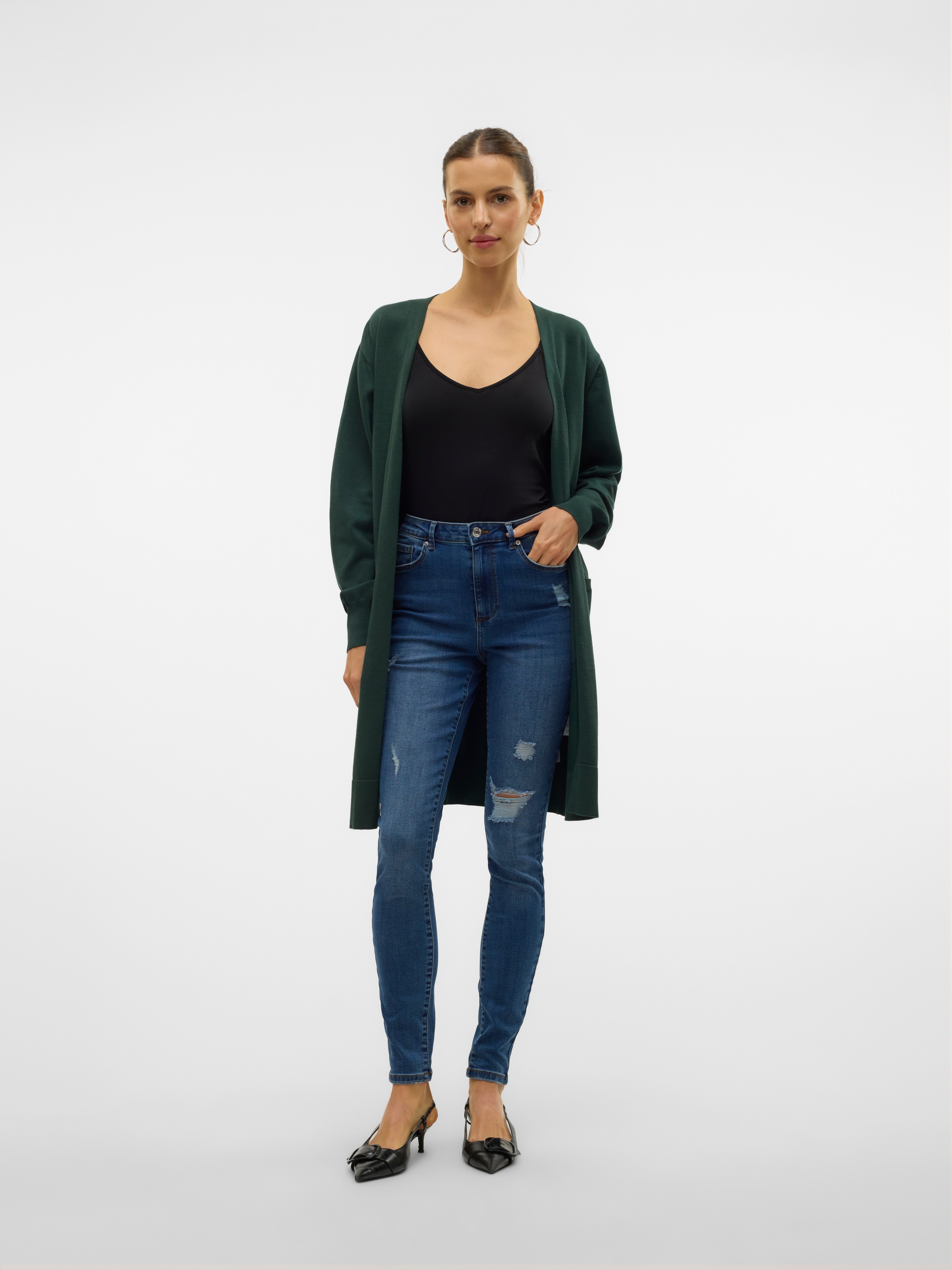 Vero Moda Longstrickjacke »VMSILJE LS OPEN CARDIGAN GA NOOS«