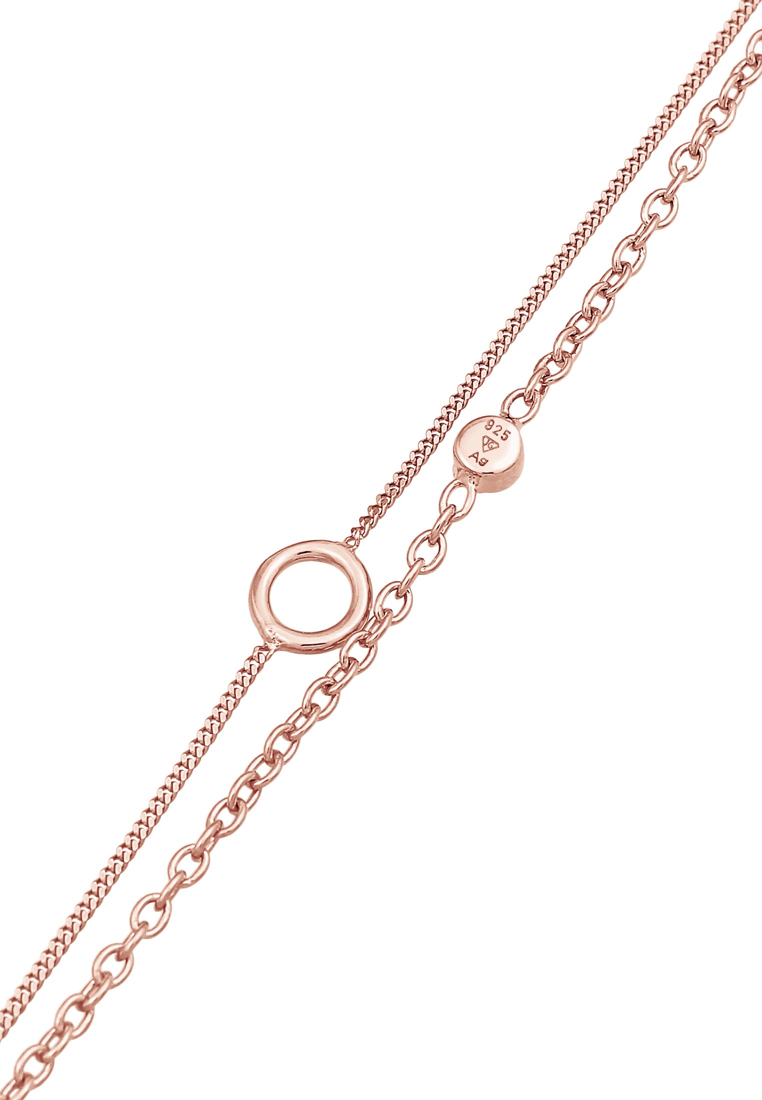 Elli Armkette »Armband Layer Kreis 925 Silber, mit Kristallen von Swarovski®«