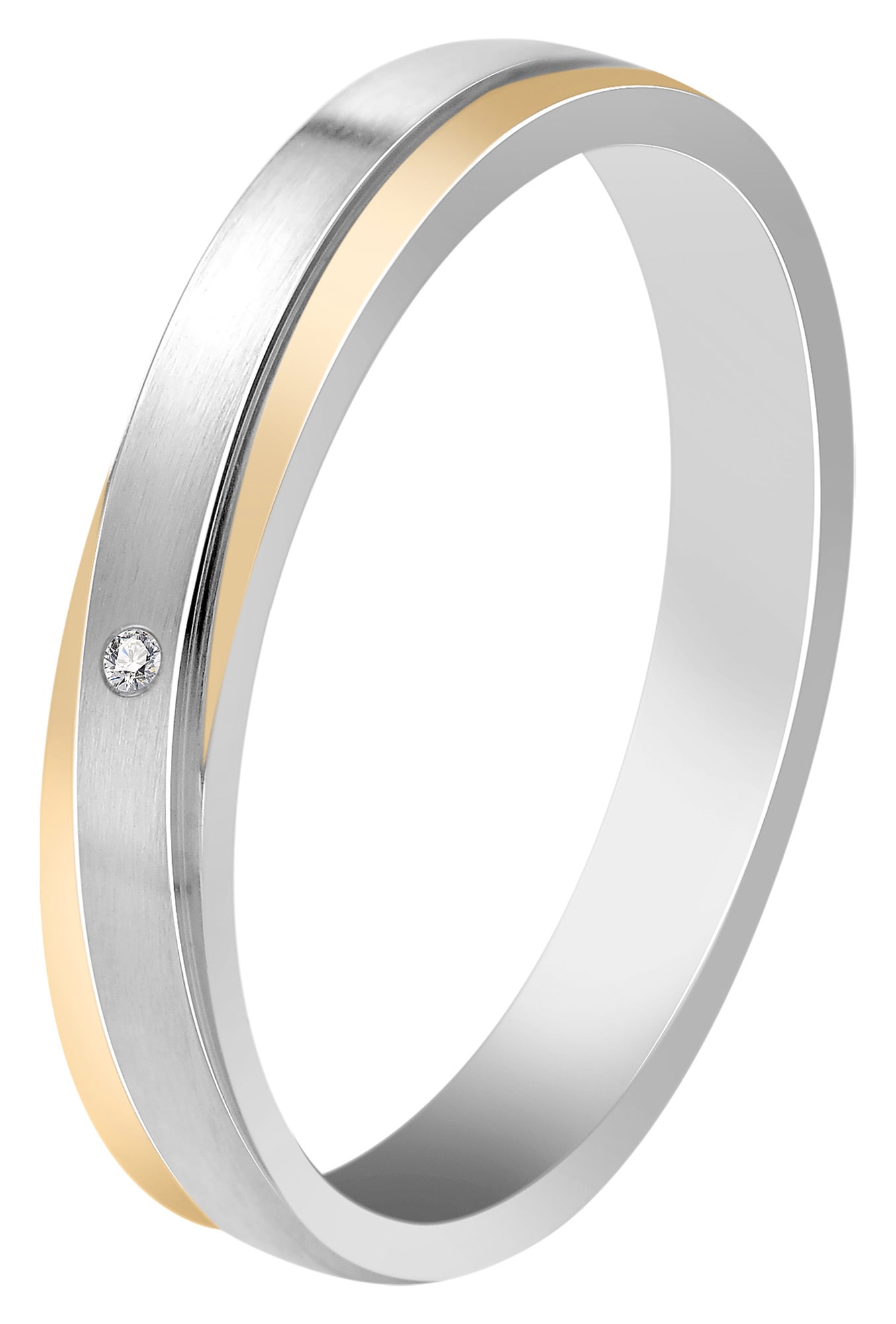 Adelia´s Fingerring »Damen Ring aus Edelstahl mit Strass Steinchen«