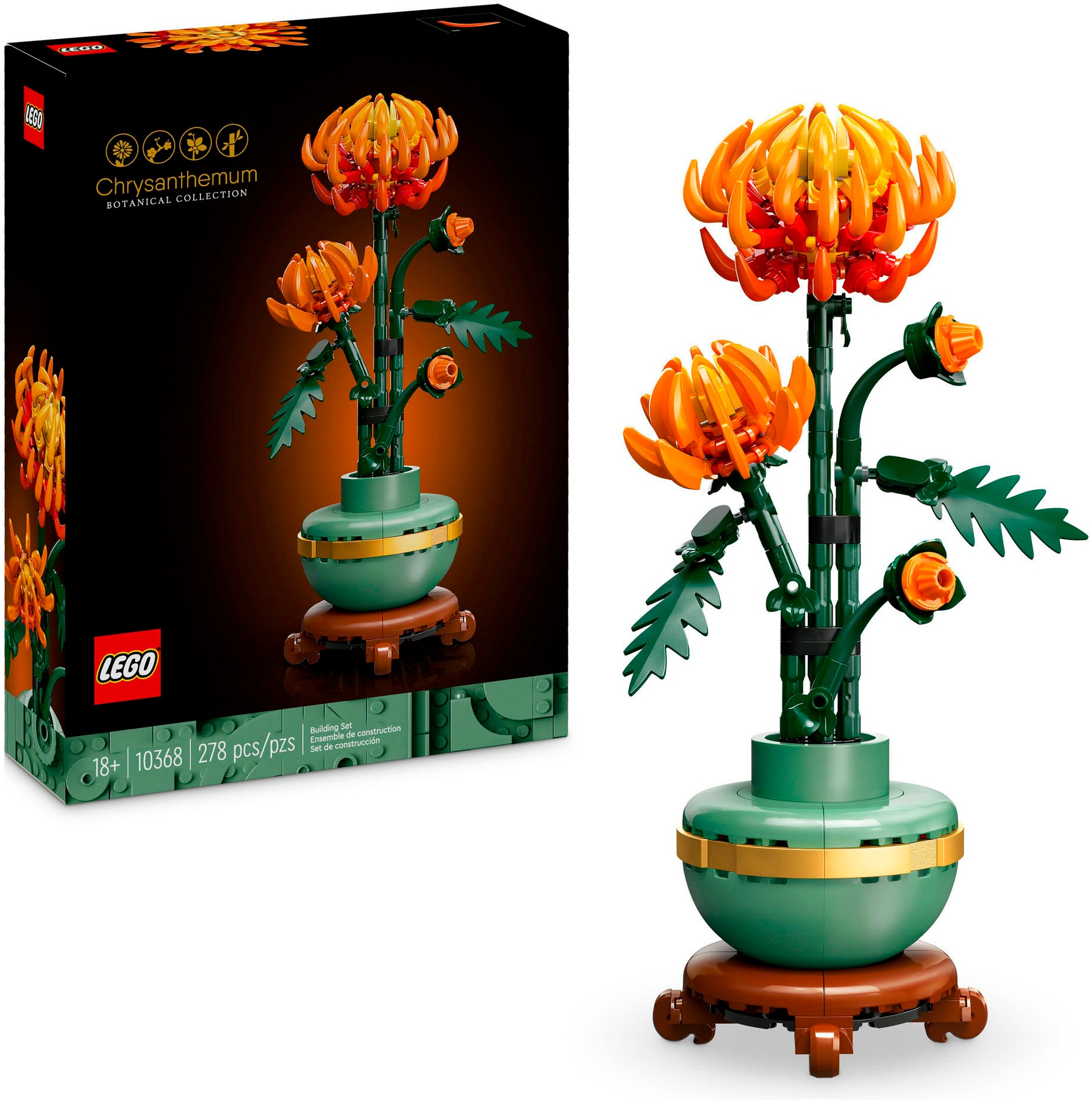 LEGO® Konstruktionsspielsteine »Chrysantheme (10368), LEGO Botanicals«, (278 St.), Made in Europe