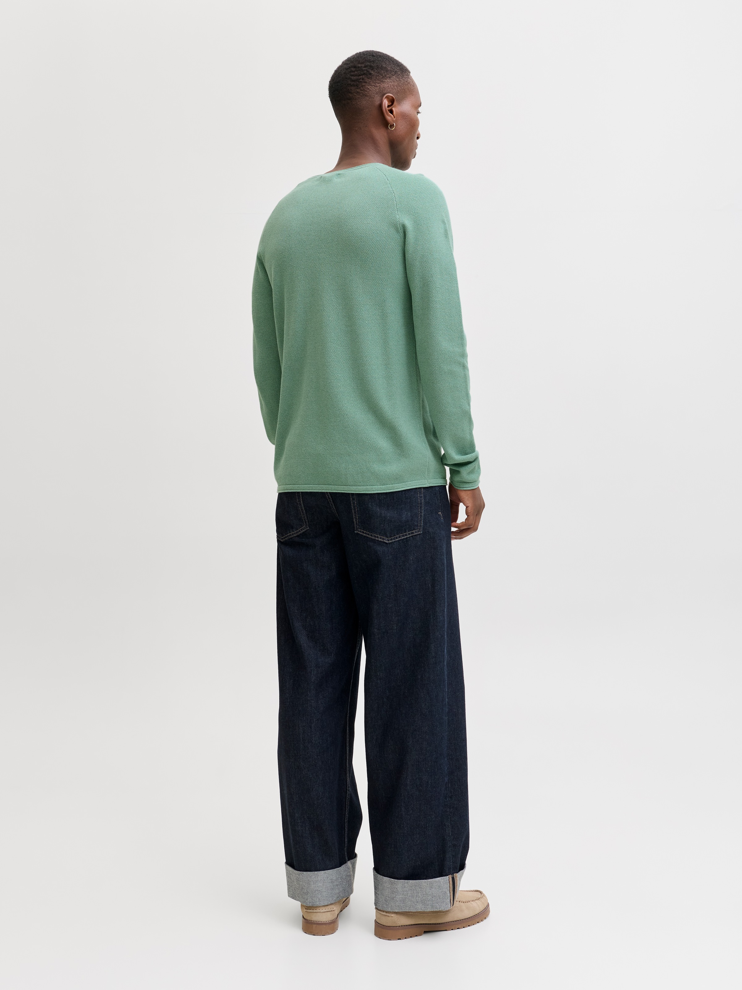 Jack & Jones Rundhalspullover »JJEHILL KNIT CREW NECK NOOS« Baumwolle, regular fit