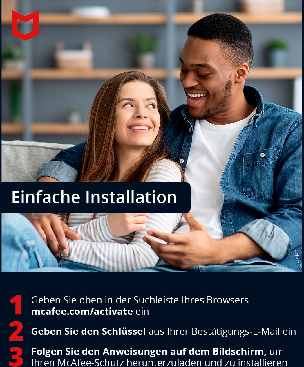 McAfee Virensoftware »McAfee Total Protection 5 Geräte - 1 Jahr«, Download Code in einer Box / Windows, Mac, iOS, Android