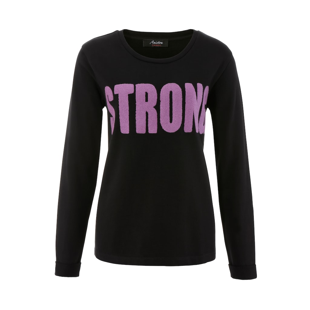 Aniston CASUAL Sweatshirt, mit "starker" Applikation