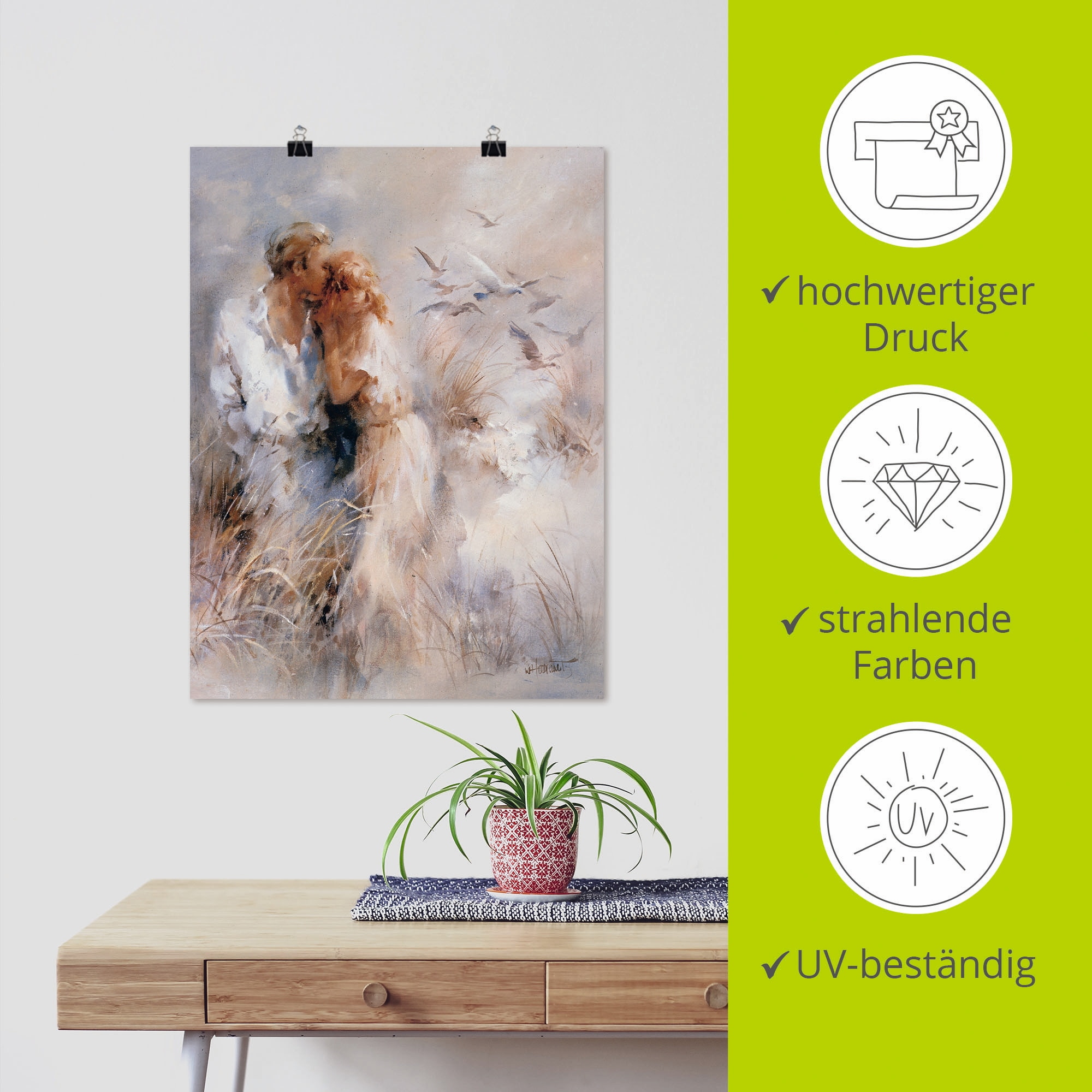 Artland Wandbild »Dichte Harmonie«, Paar, (1 St.), als Leinwandbild, Poster, Wandaufkleber in verschied. Größen