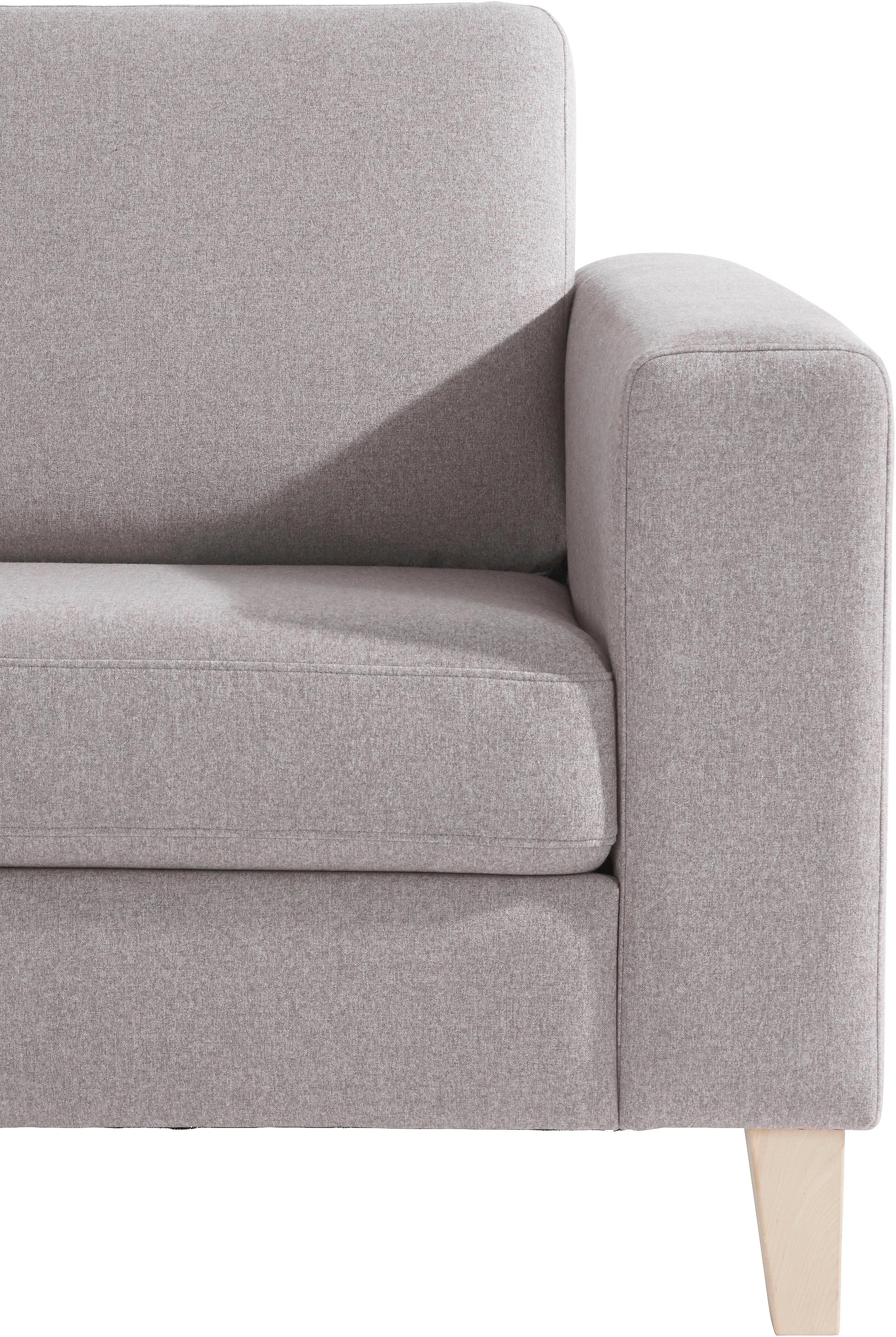ATLANTIC home collection Ecksofa »Terra L-Form«, mit Wellenunterfederung, langer Schenkel links oder rechts montierbar