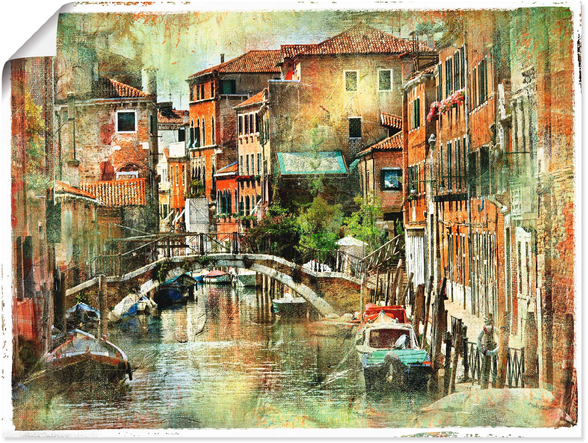 Artland Wandbild »Kanal in Venedig«, Italien, (1 St.), als Leinwandbild, Poster, Wandaufkleber in verschied. Größen