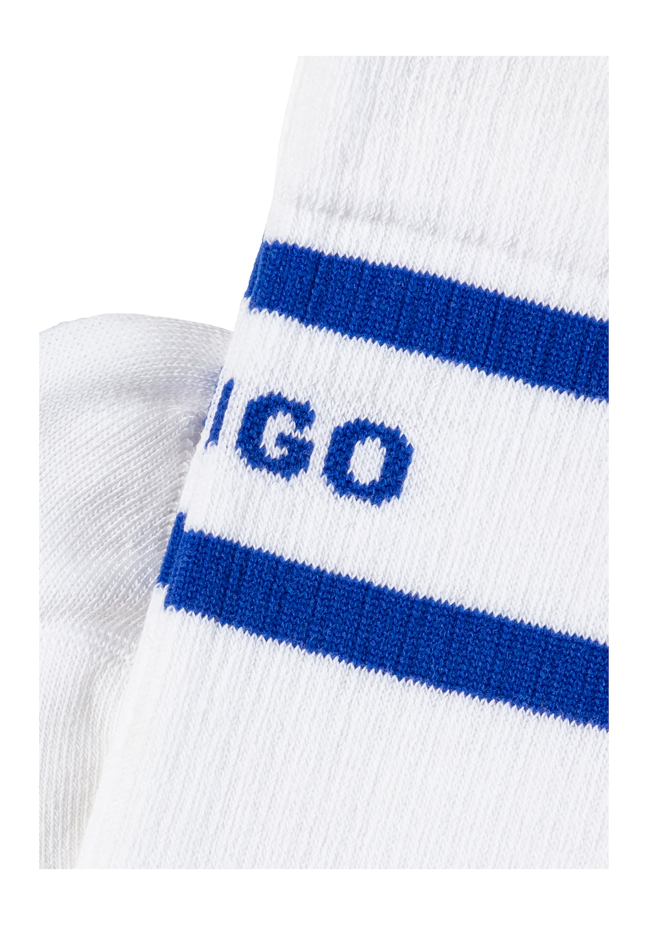 HUGO Blue Freizeitsocken »2P SK BLUE STRIPE CC«, (2 Paar), Unisex Sportsocken High