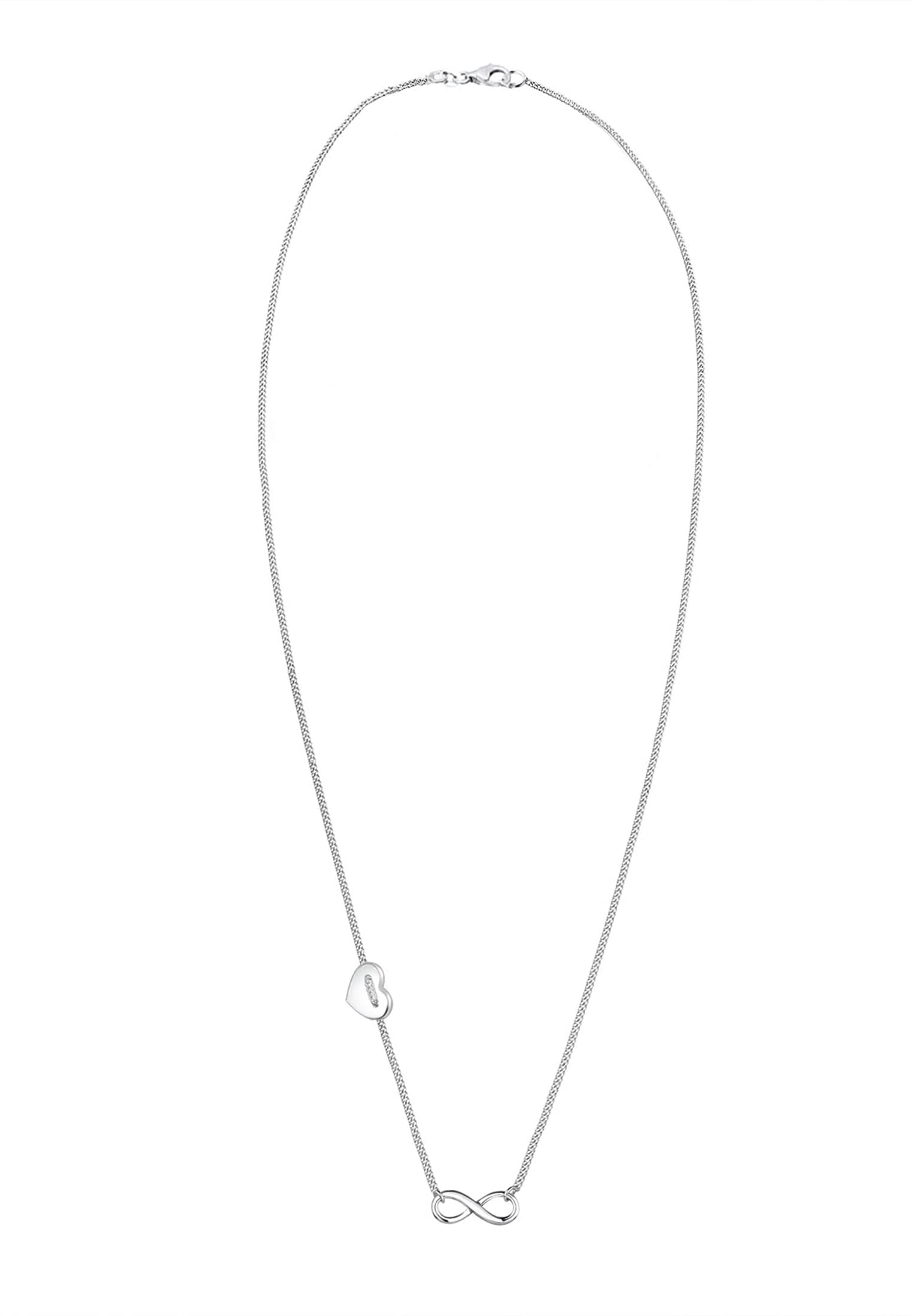 Elli Kette mit Anhänger »Halskette Infinity Herz 925 Sterling Silber«