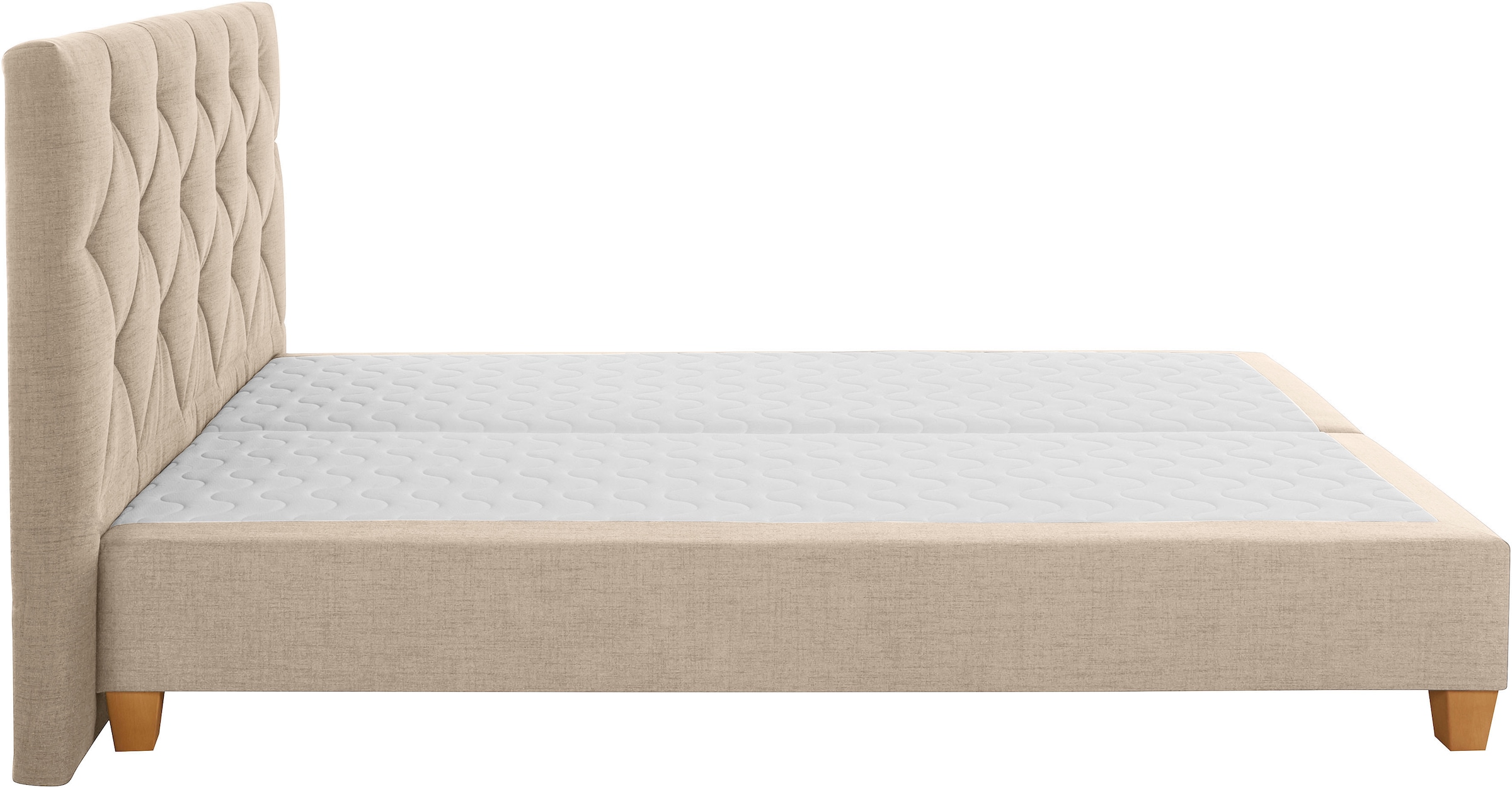Home affaire Boxspringbett »Harmones« in 3 Breiten, Härtegrad auch im Mix mit je 1 Matratze in H2 und H3