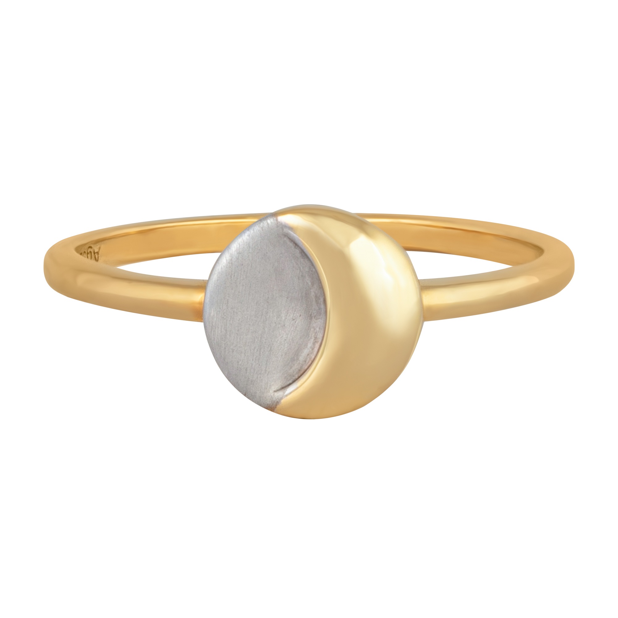 CAÏ Silberring »925/- Sterling Silber bicolor Mond Luna«