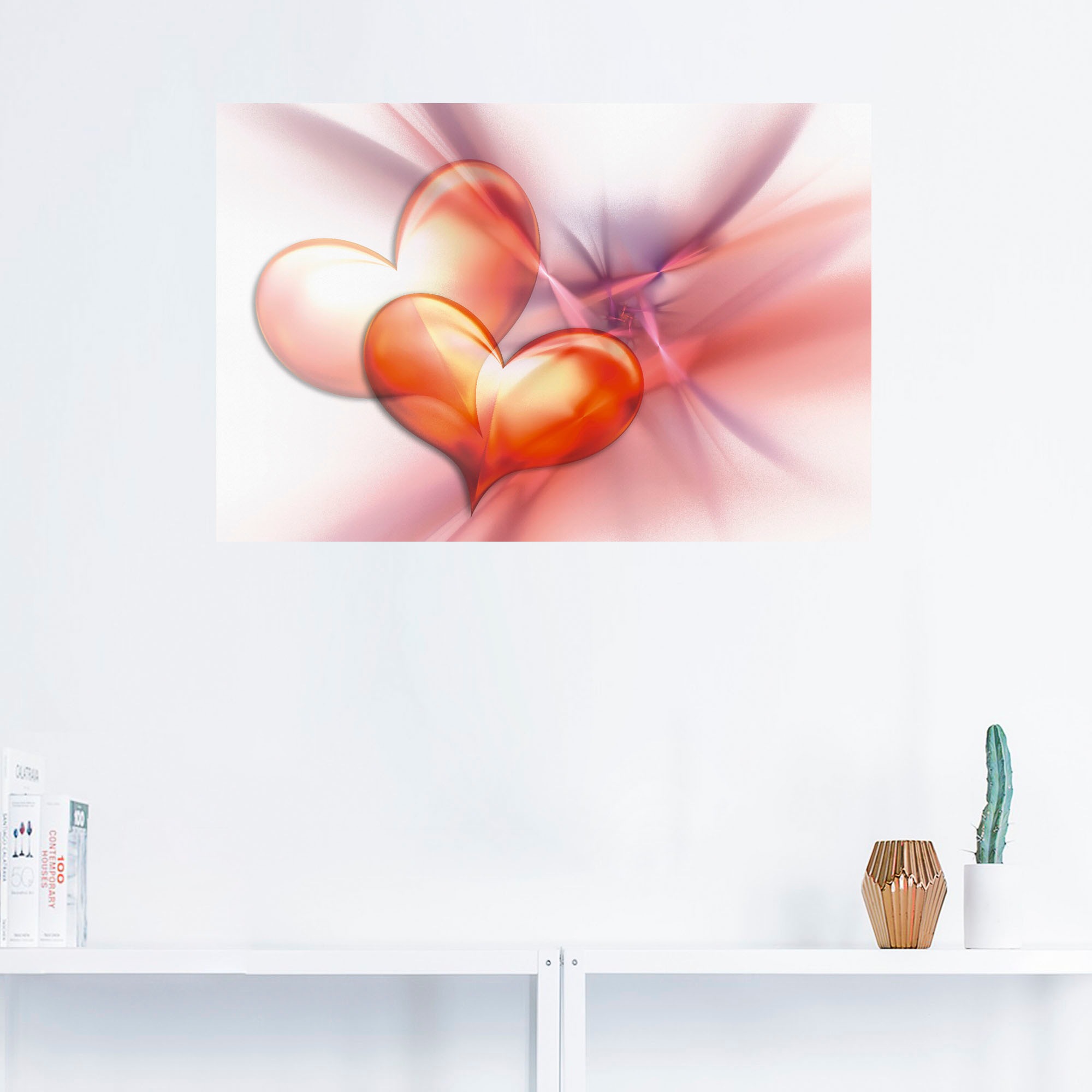 Artland Wandbild »Das höchste Glück«, Herzen, (1 St.), als Alubild, Outdoorbild, Leinwandbild, Poster, Wandaufkleber