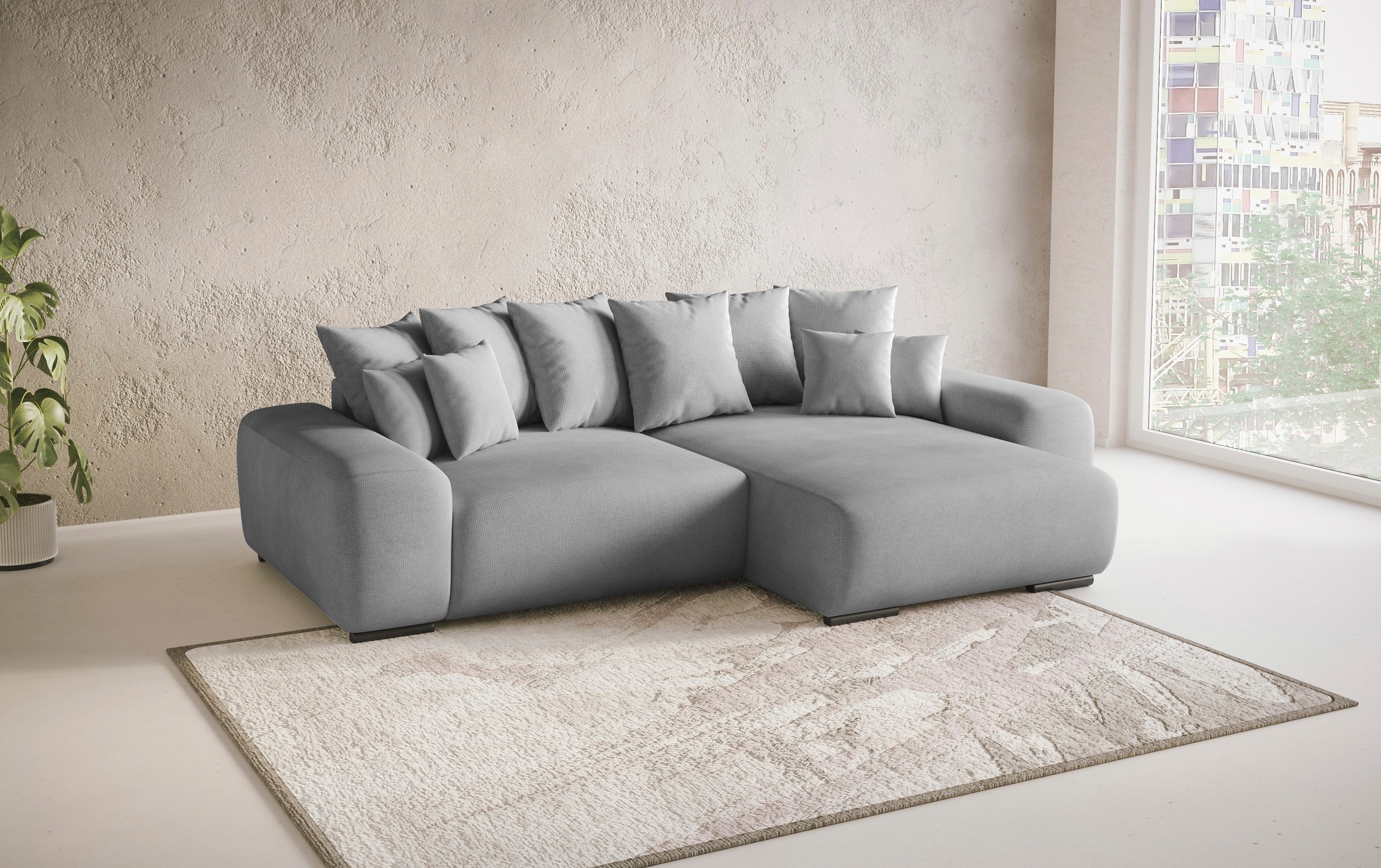 Mr. Couch Polsterecke »Sundance, L-Form«, Dauerschläfer mit Bett, Bettkasten, bis 140 kg belastbar