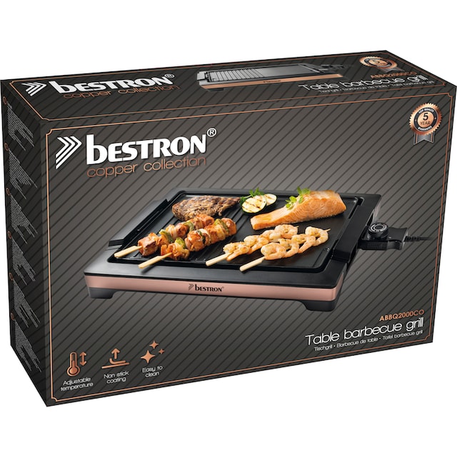 bestron Teppanyakigrill »ABBQ2000CO«, 2000 W, herausnehmbare  Grillplatte&zwei Grilloberflächen, antihaftbeschichtet jetzt online bei OTTO