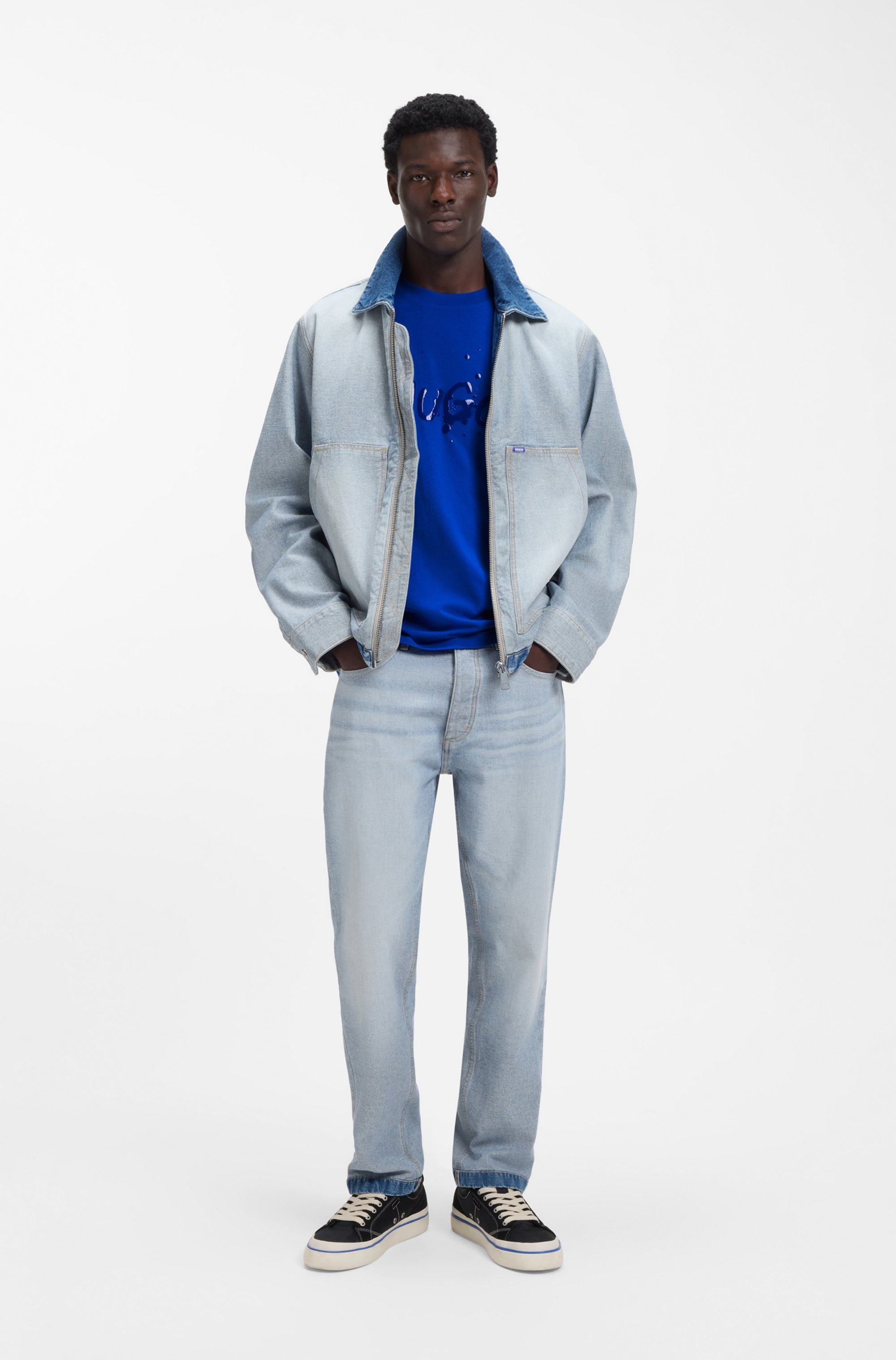 HUGO Blue T-Shirt Regular Fit, Hugo-Print