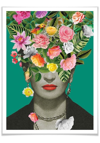 Wall-Art Poster »Frida Kahlo Floral«, Schriftzug, (1 St.) kaufen