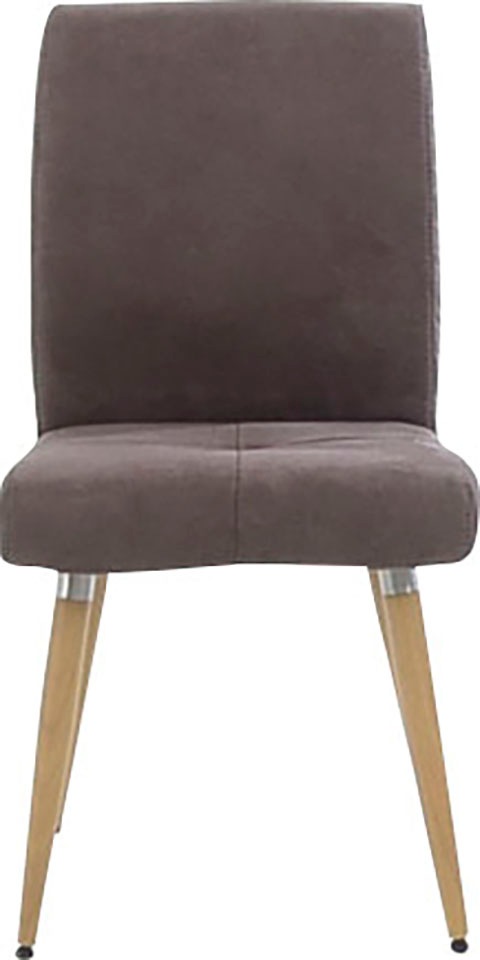 K+W Komfort & Wohnen 4-Fußstuhl »6411« () mit Sitzsteppung, Edelstahlgriff am Rücken, Massivholzbeine