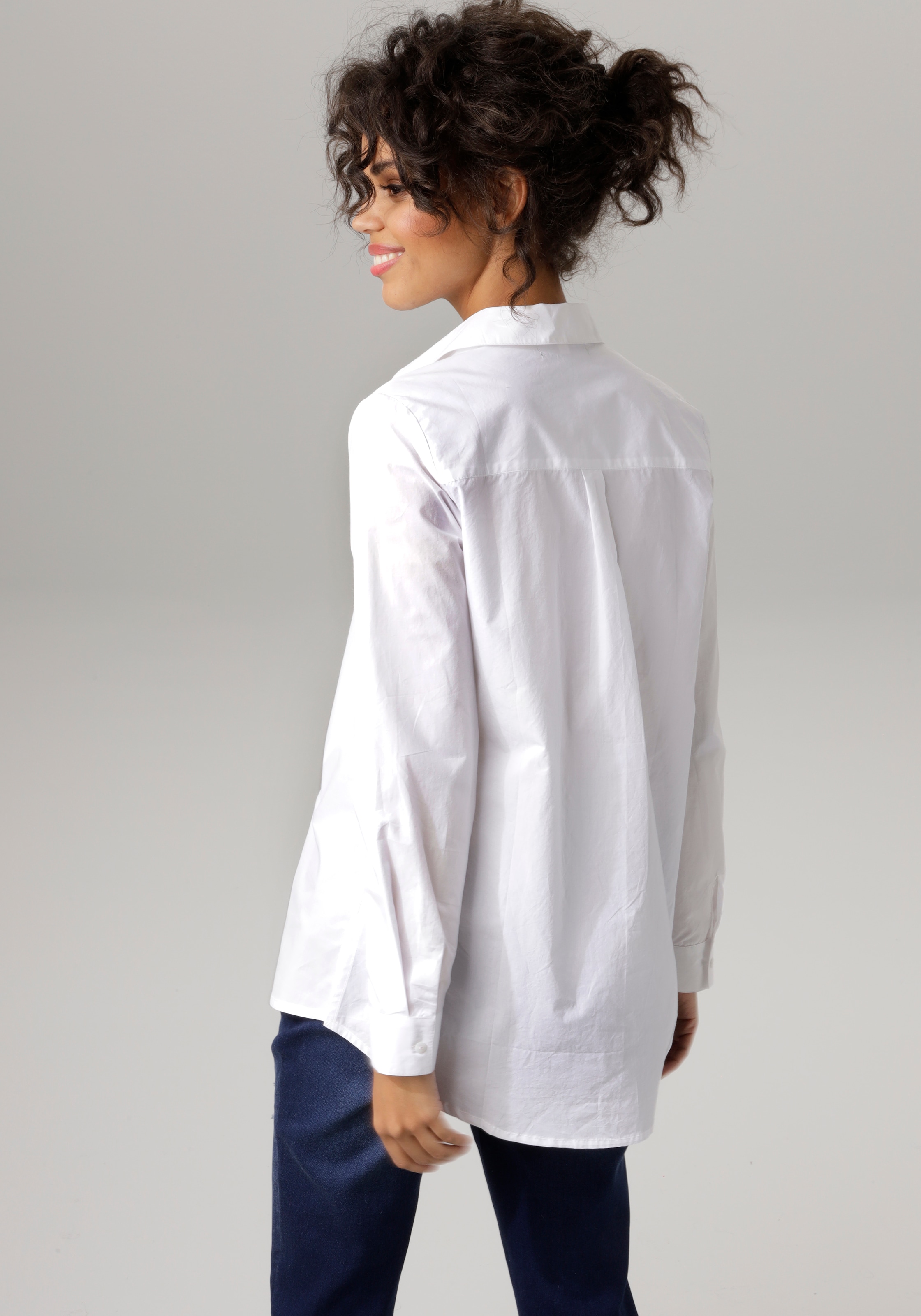 Aniston CASUAL Longbluse, mit kurzen Seitenschlitzen