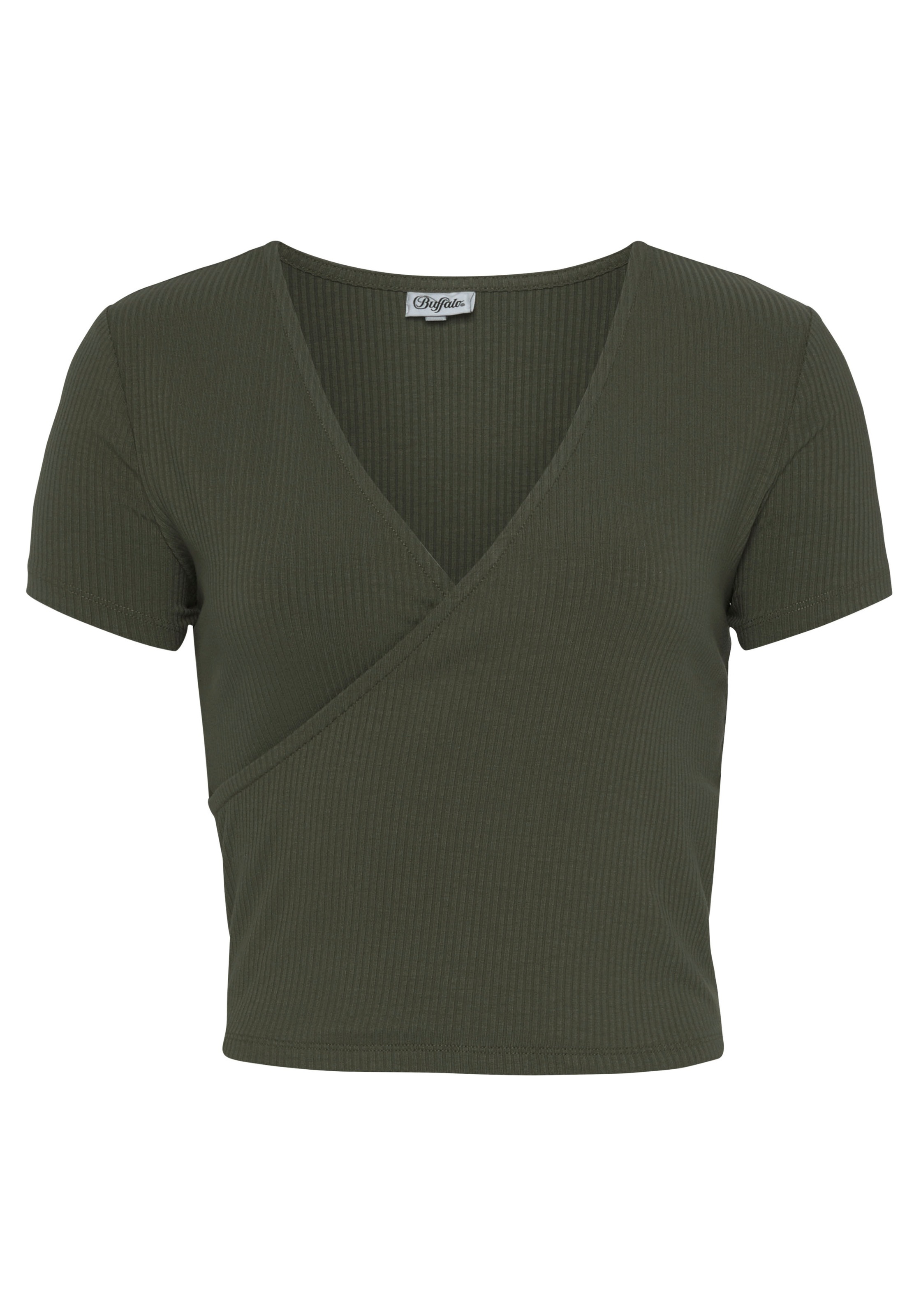 Buffalo Kurzarmshirt, mit Wickeloptik