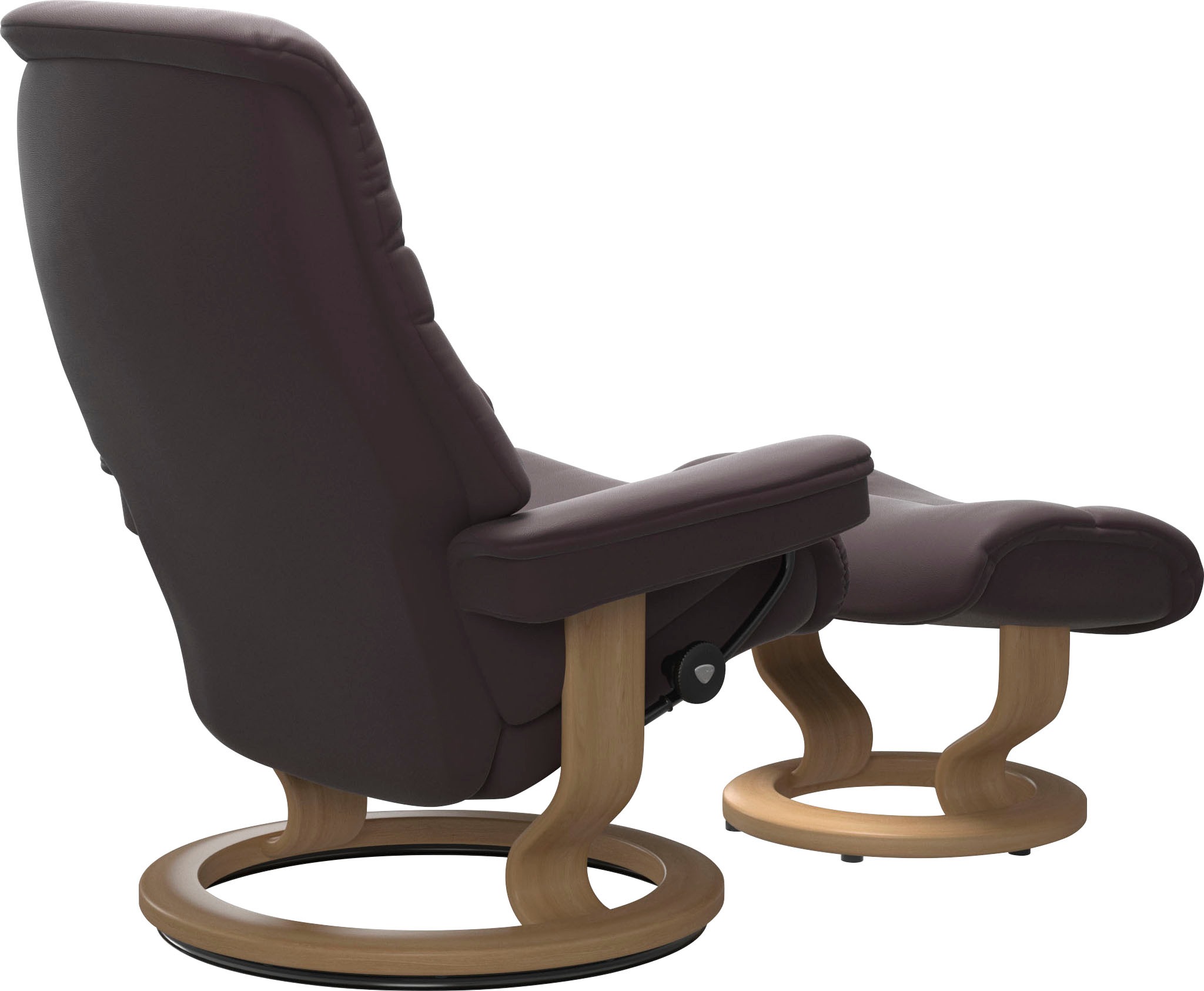 Stressless® Relaxsessel »Sunrise«, (Set, Relaxsessel mit Hocker), mit Classic Base, Größe M, Gestell Eiche