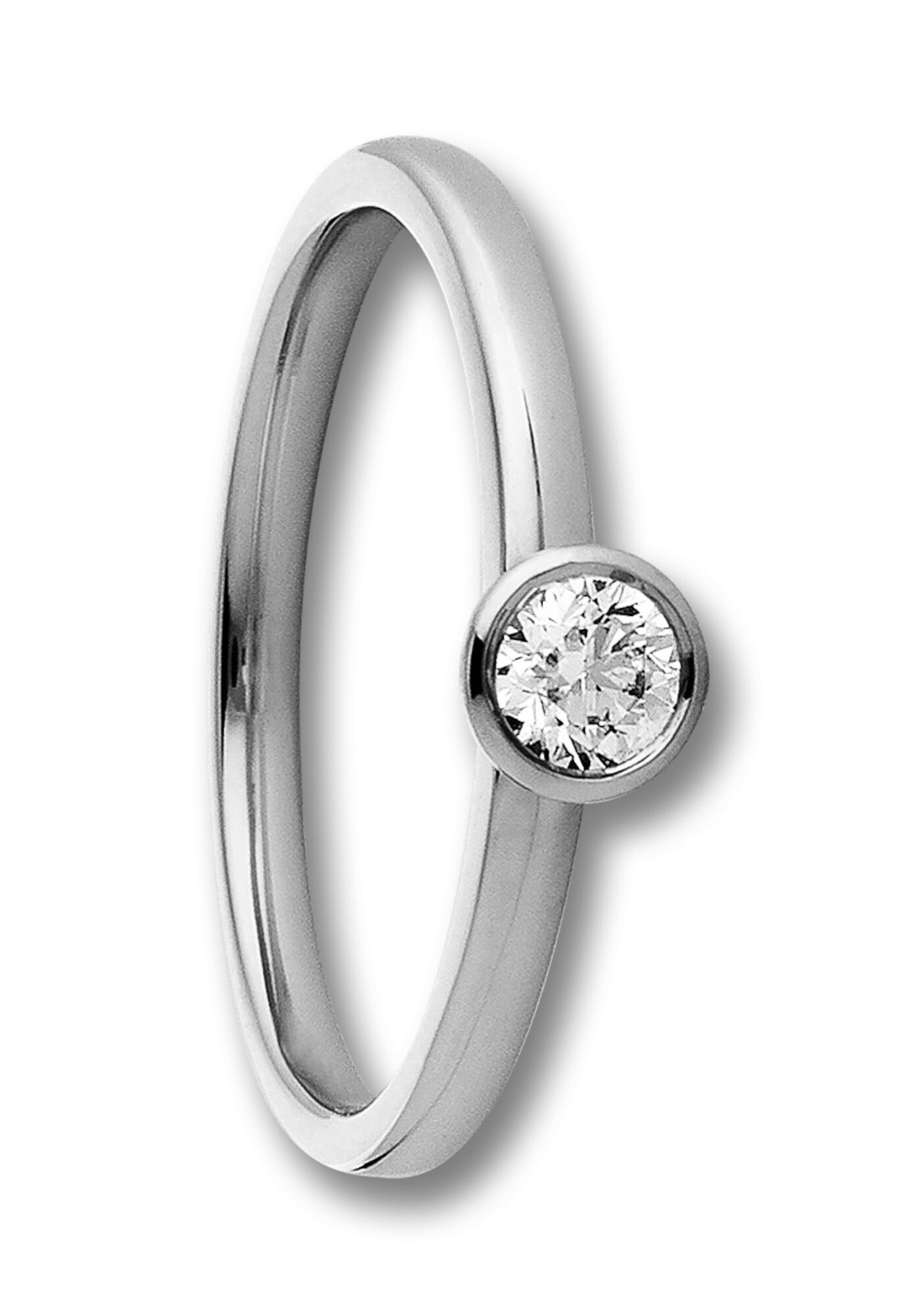 ONE ELEMENT Diamantring »0.25 ct Diamant Brillant Zarge Ring aus 585 Weißgold«