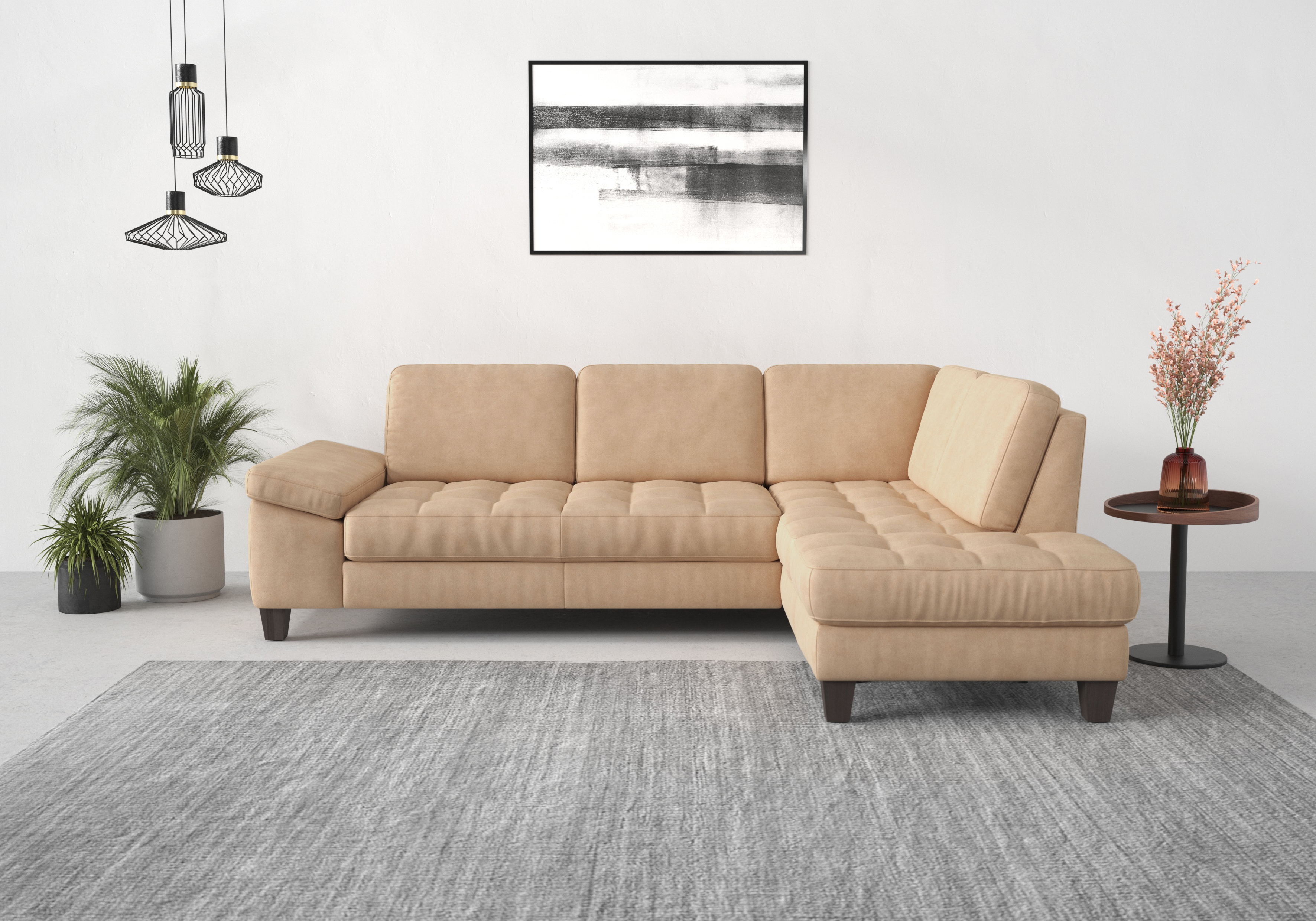 Sit&More Ecksofa »Westham L-Form« mit Ottomane in braun, Größe B/H/T: 261 cm x 88 cm x 179 cm