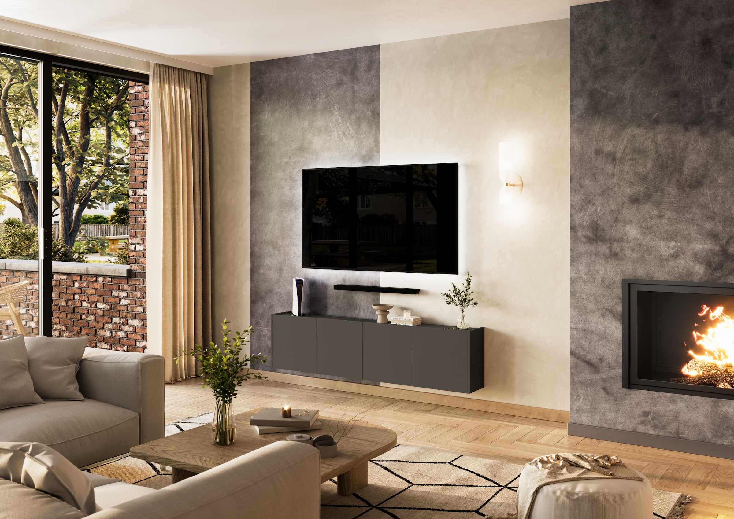 GERMANIA Mehrzweckschrank »Libbiano« mit Balkonoptik