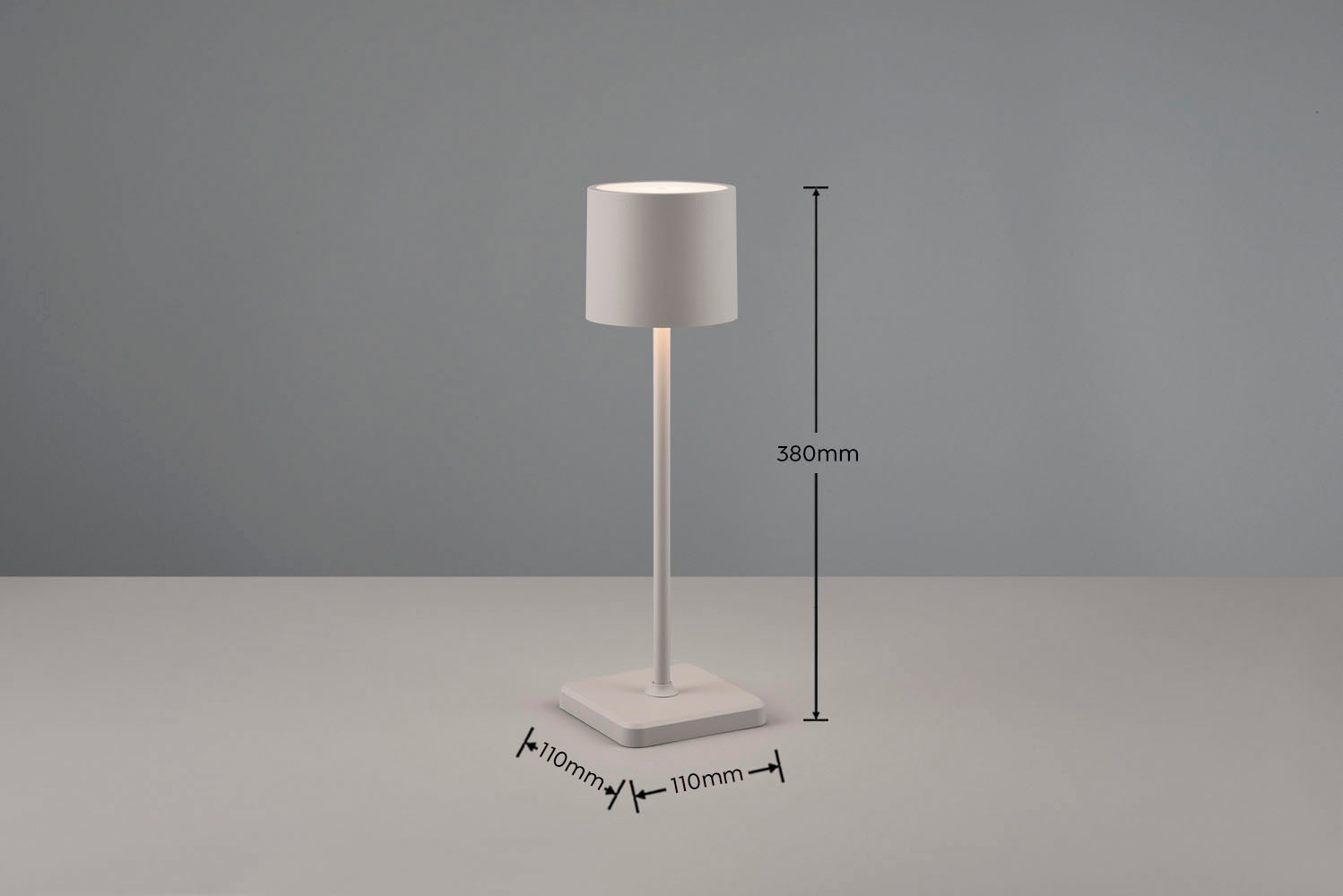 REALITY Leuchten LED Außen-Tischleuchte »Fernandez«, LED fest integriert, dimmbar, Lichtfarbe einstellbar, USB Ladestation