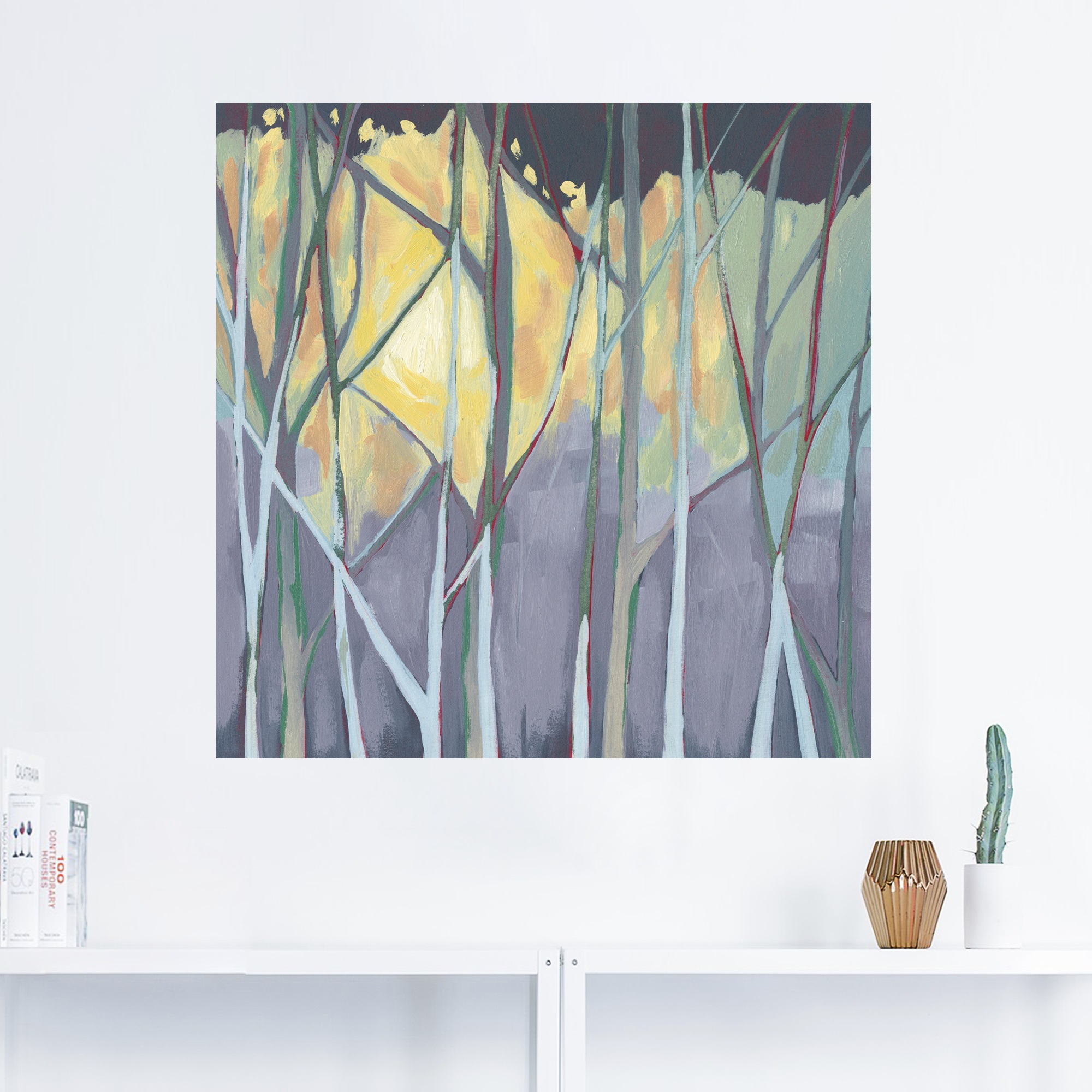Artland Wandbild »Wirre Dämmerung I«, Wald, (1 St.), als Alubild, Leinwandbild, Wandaufkleber oder Poster in versch. Größen