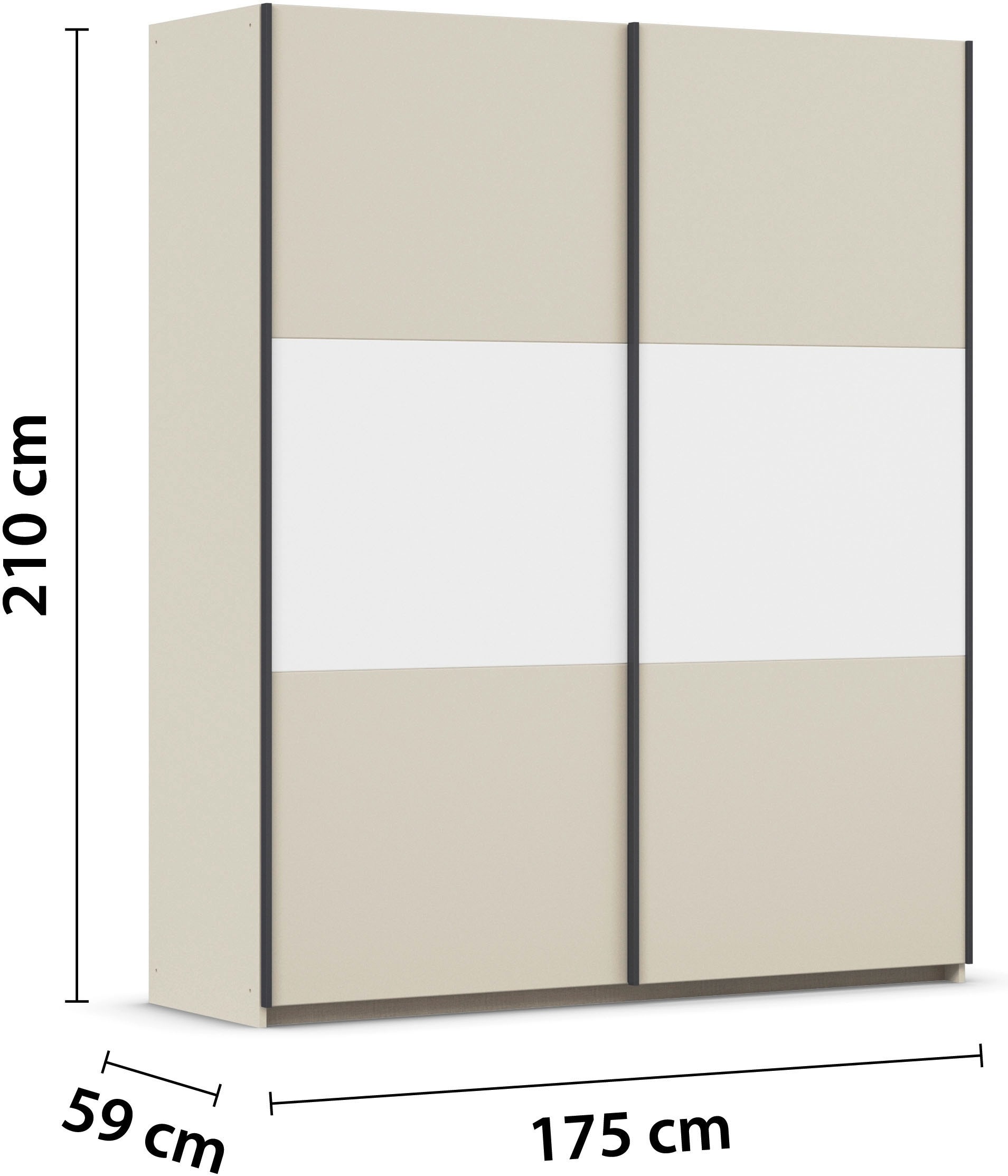 rauch Schwebetürenschrank »Kleiderschrank Schrank Garderobe Garderobenschrank Wäscheschrank NEO«, (in 3 verschiedenen Ausstattungen BASIC/CLASSIC/PREMIUM), mit großzügigem Stauraum und vielfältigen Farbkombinationen