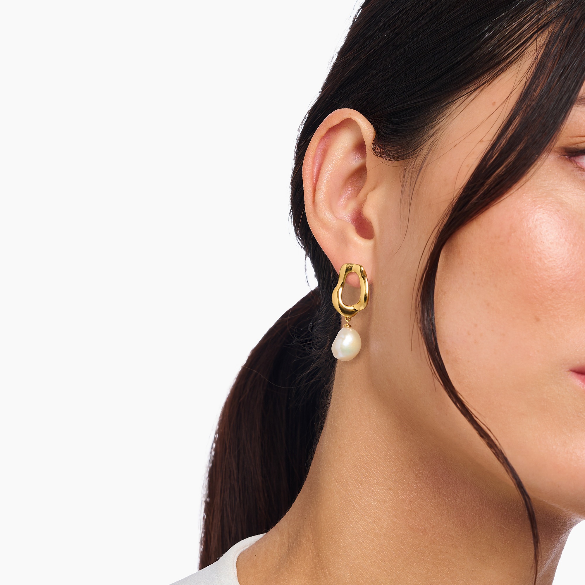 THOMAS SABO Paar Ohrstecker »Natural Beauty Ohrringe mit Perlen Bold Elegance« mit Süßwasserzuchtperle