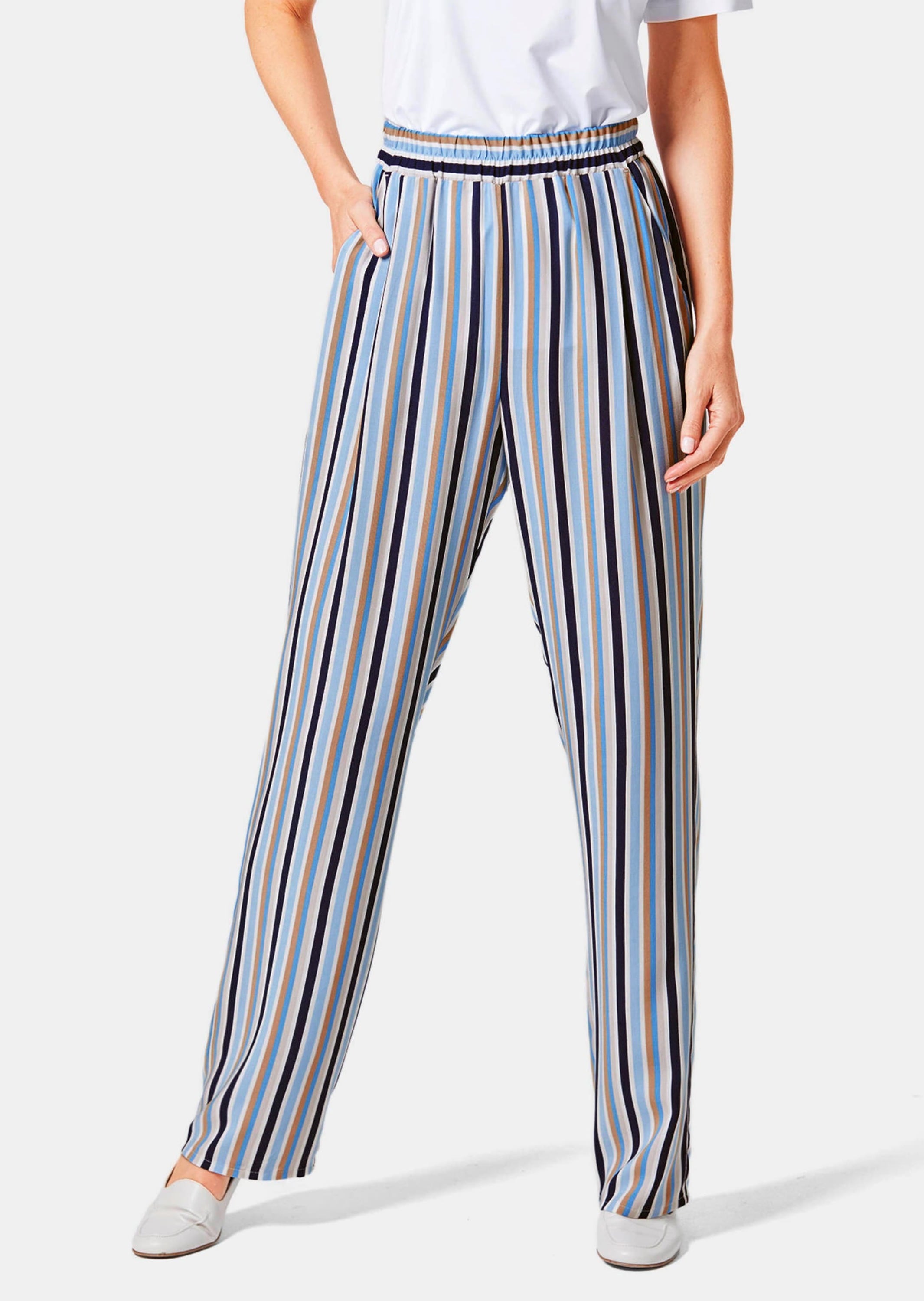 GOLDNER 2-in-1-Hose »Palazzo-Hose mit sommerlichem Druck«